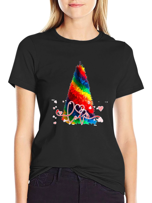 Rainbow Christmas Tree Love T-Shirt