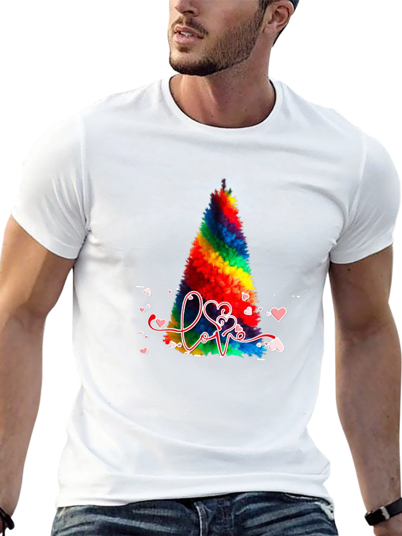Rainbow Christmas Tree Love T-Shirt