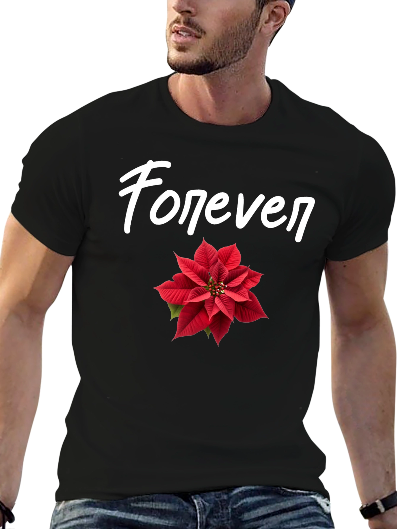 Forever Poinsettia Graphic Tee - Unisex Casual Wear