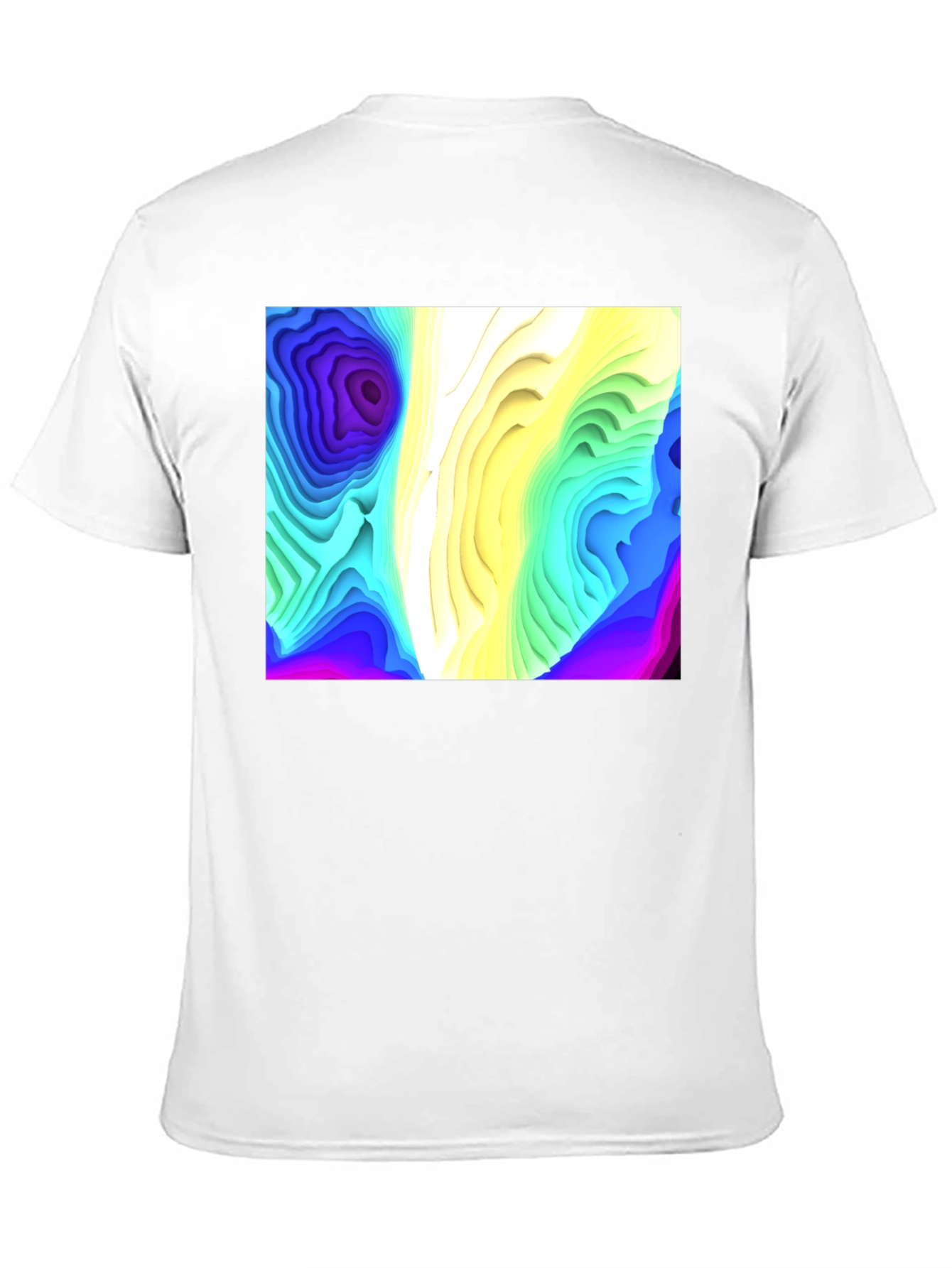 Abstract Topographic Graphic Black T-Shirt