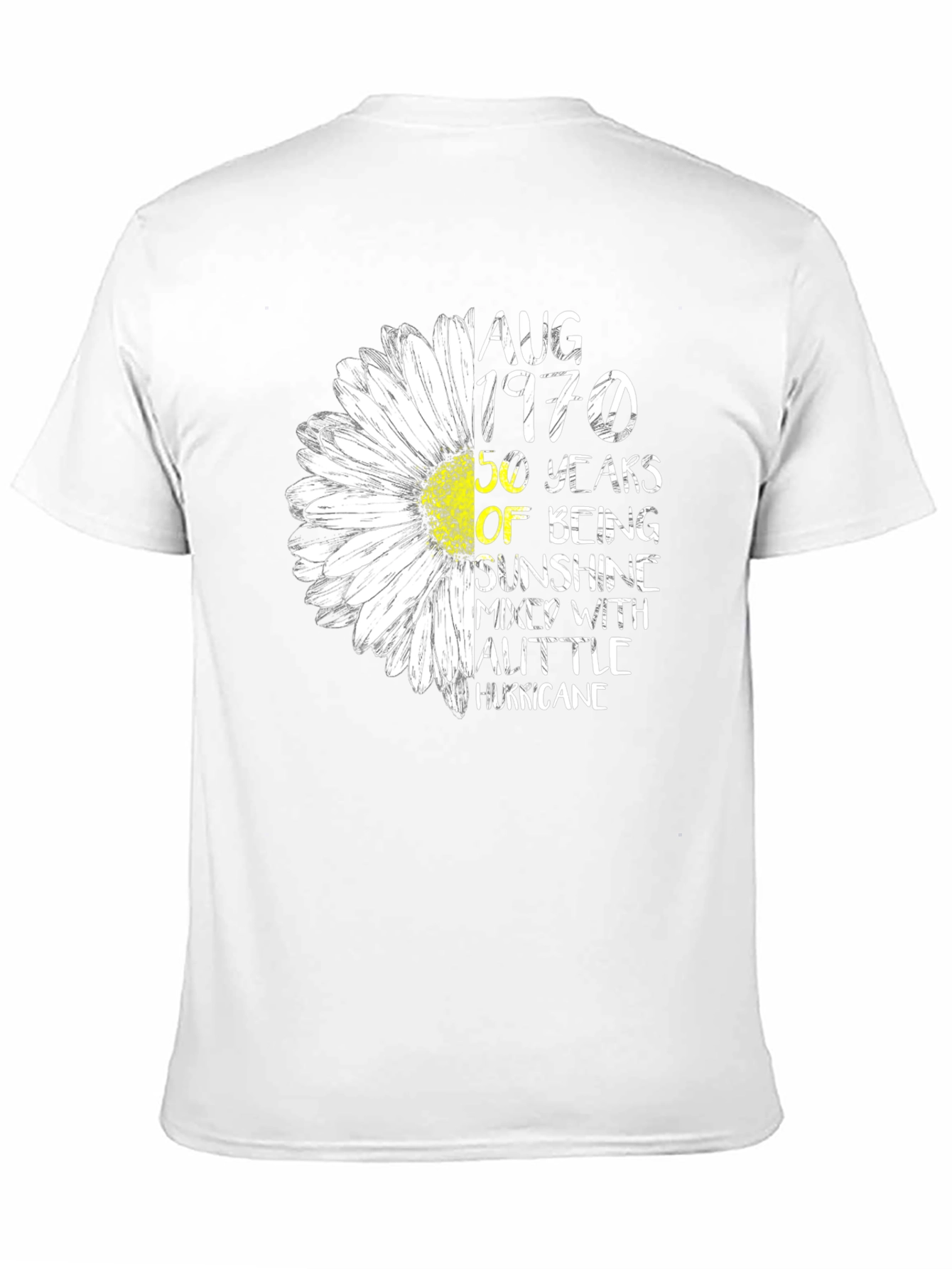 August 1970 50th Birthday Sunflower T-Shirt