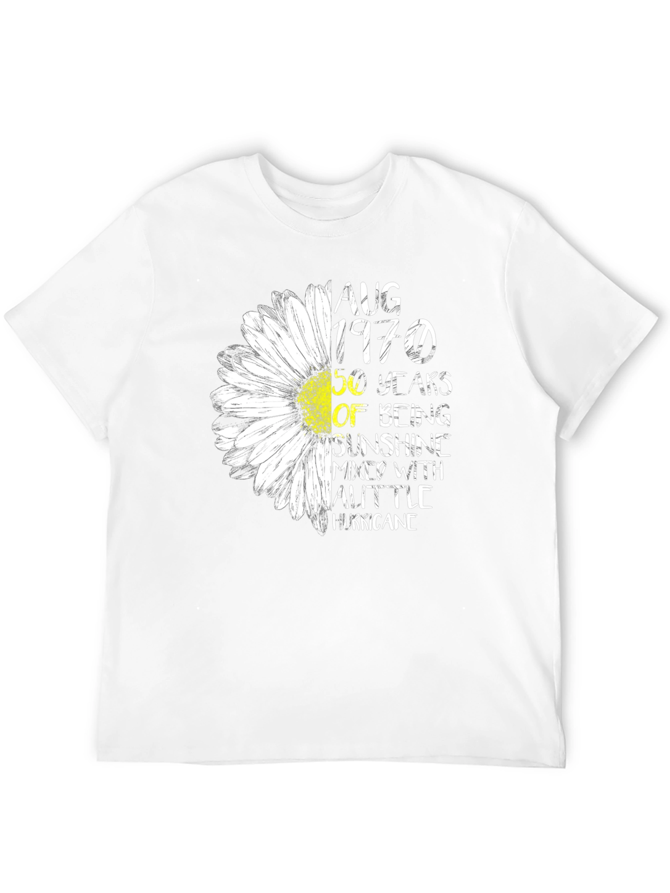 August 1970 50th Birthday Sunflower T-Shirt