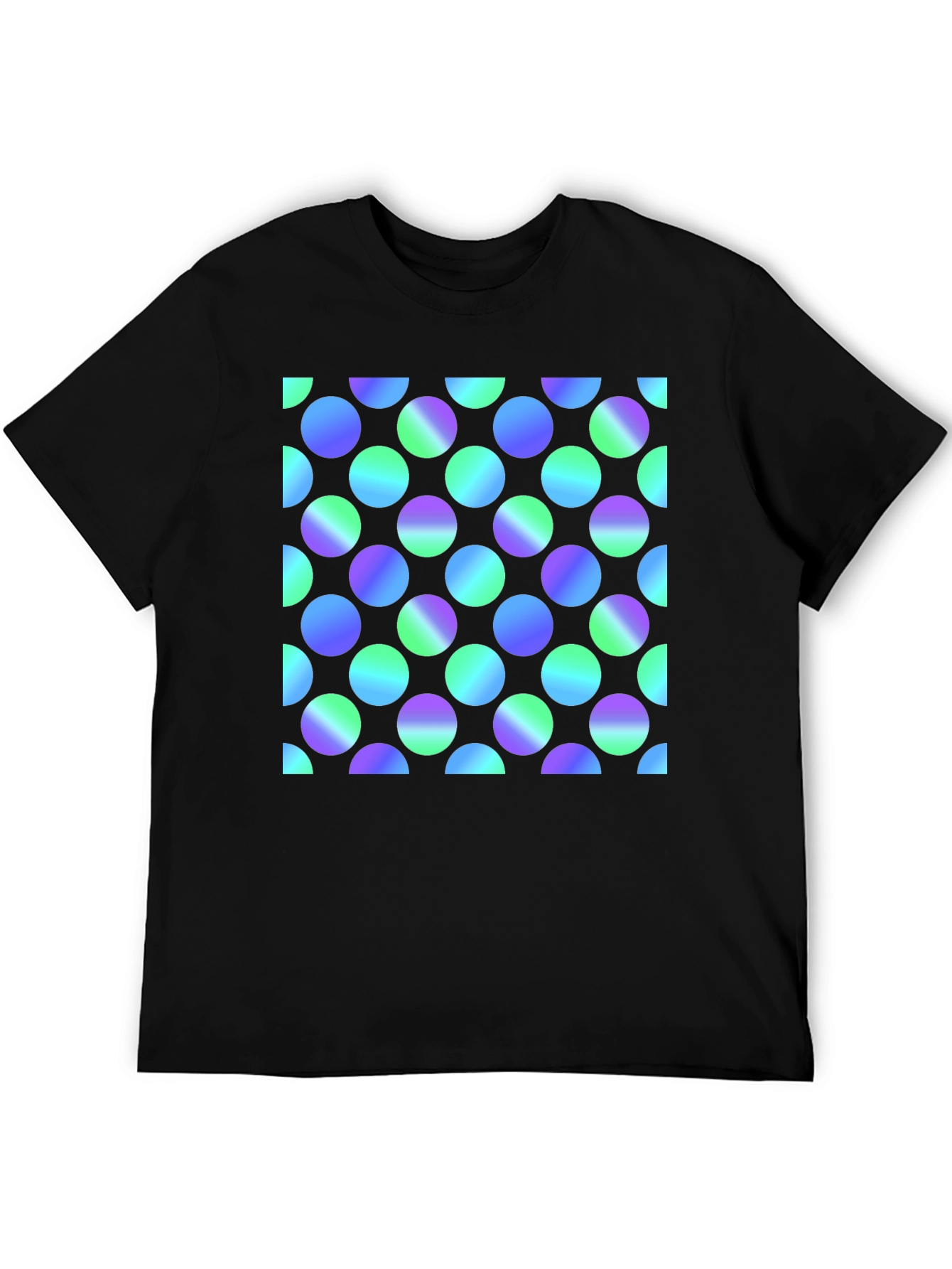 Retro Polka Dot Black T-Shirt