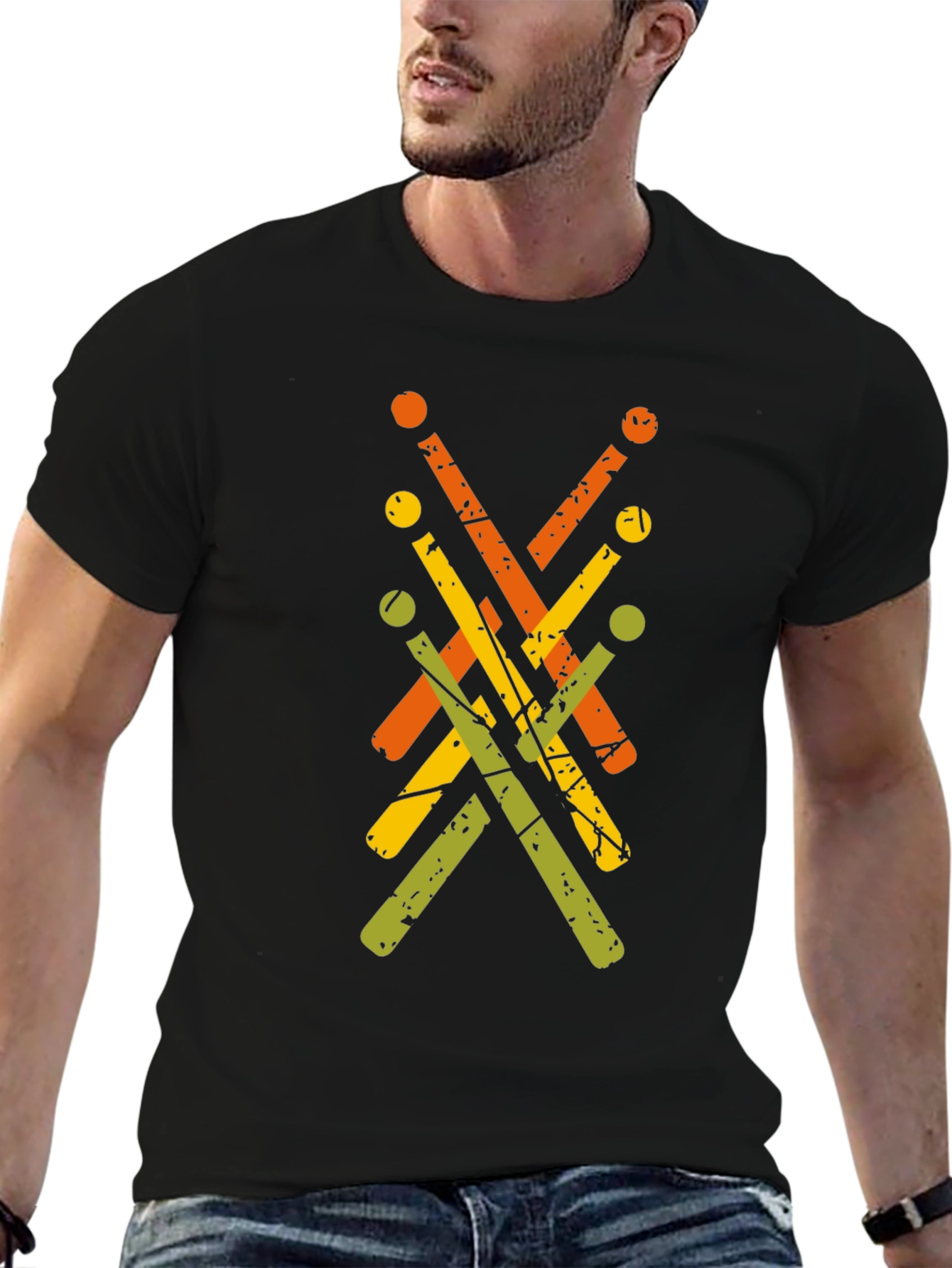 Retro Drumsticks Graphic Tee