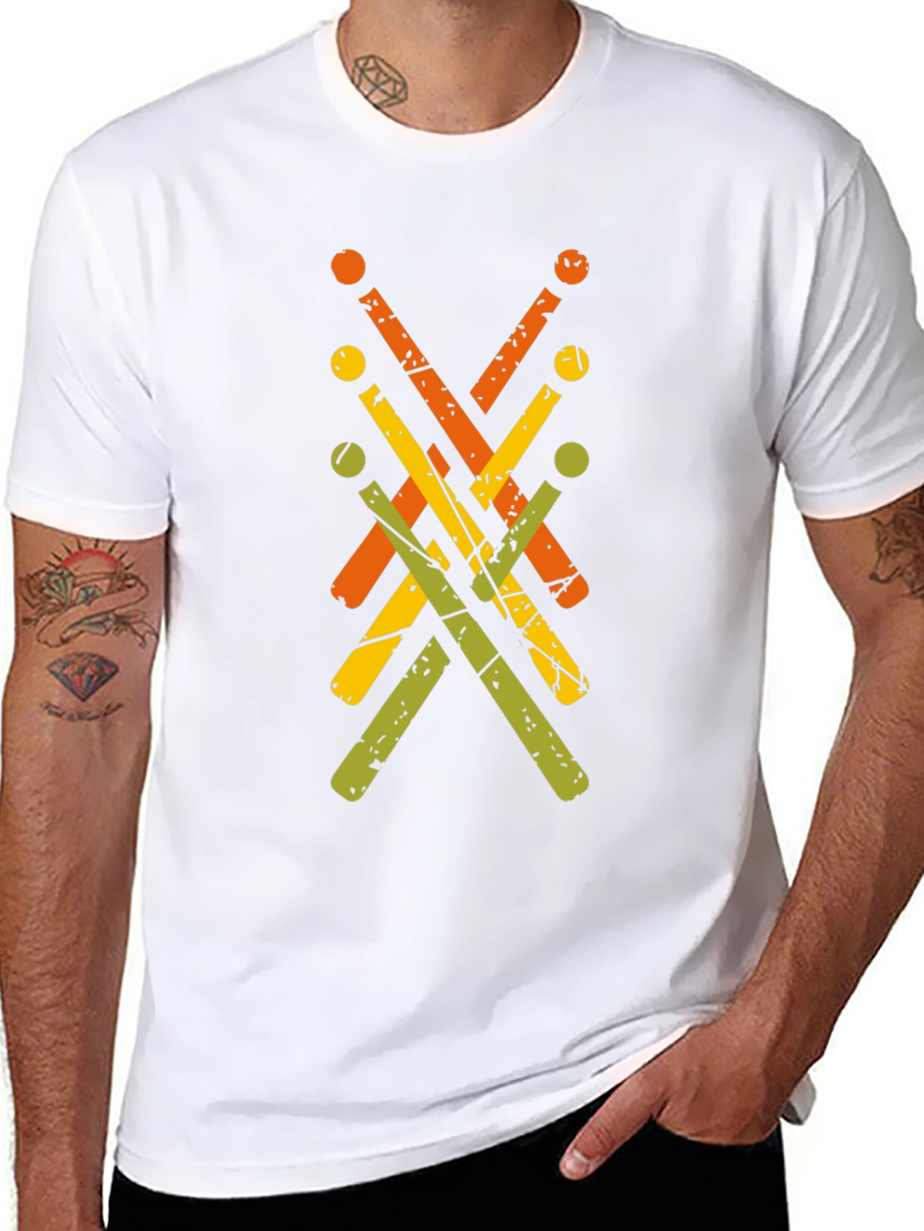 Retro Drumsticks Graphic Tee
