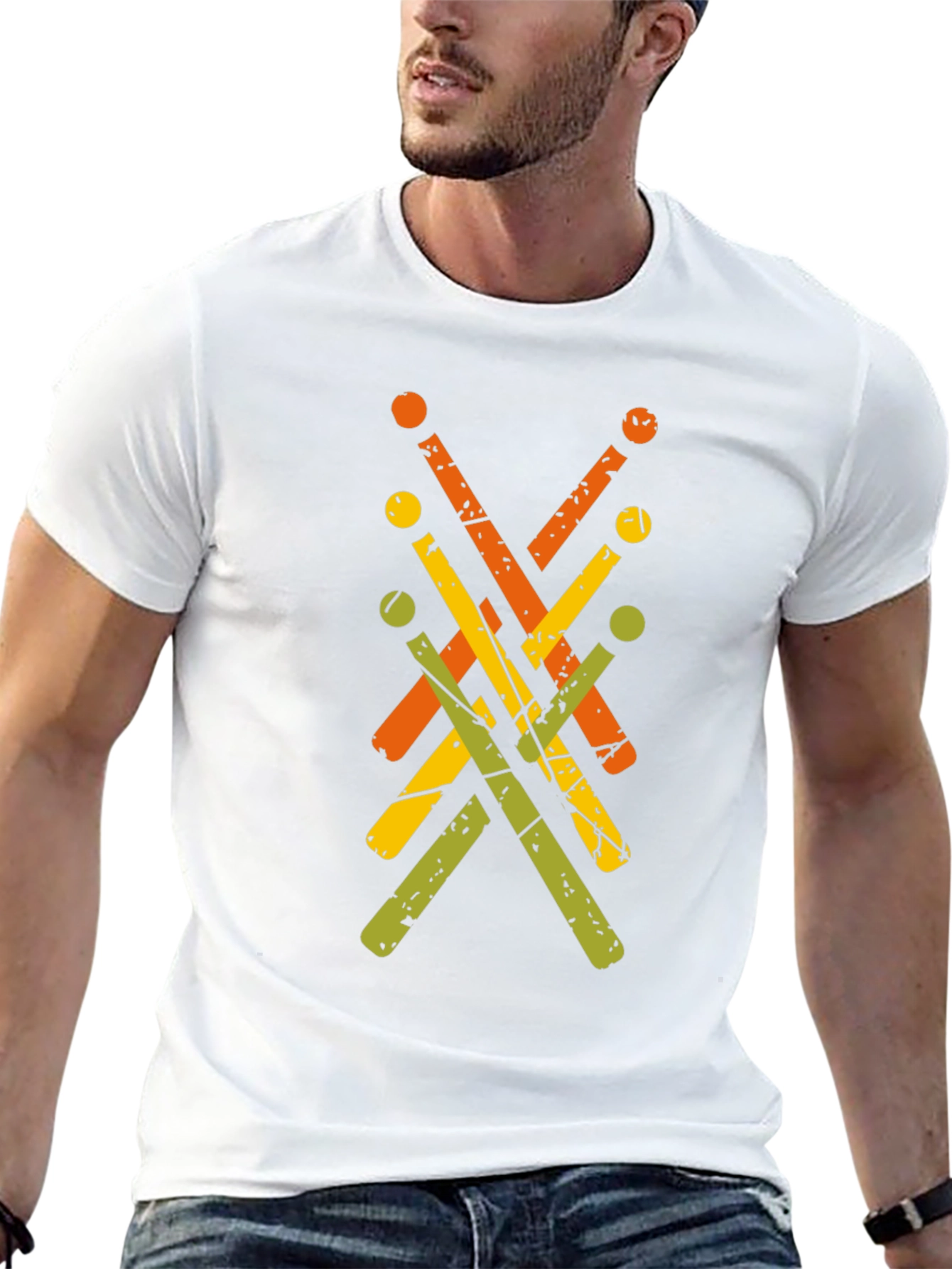 Retro Drumsticks Graphic Tee