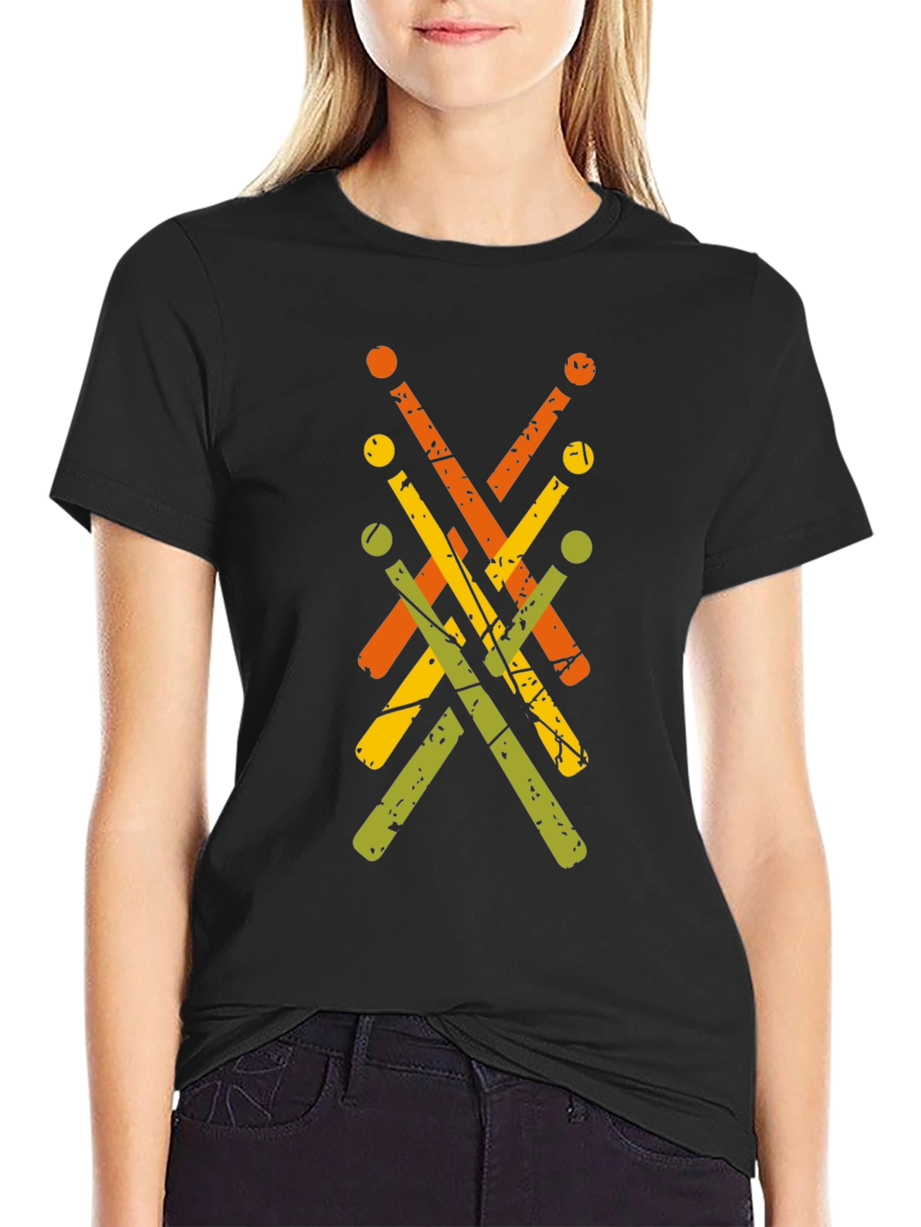Retro Drumsticks Graphic Tee