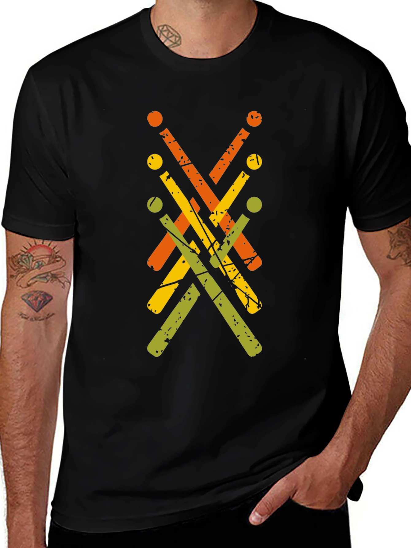 Retro Drumsticks Graphic Tee