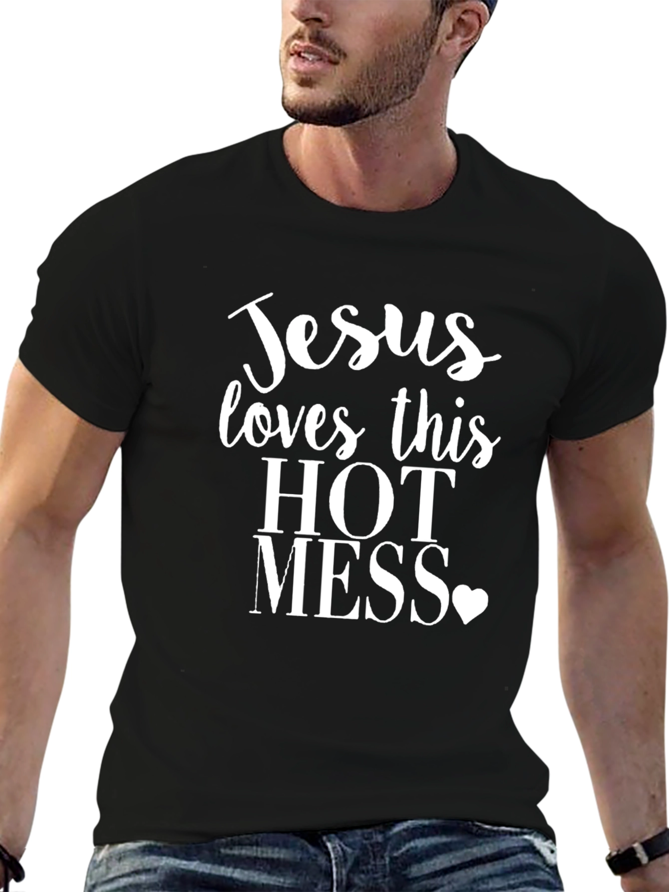 Jesus Loves This Hot Mess Graphic Tee