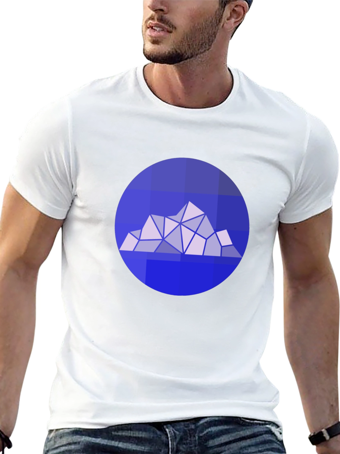 Geometric Mountain Graphic Tee - Modern Style