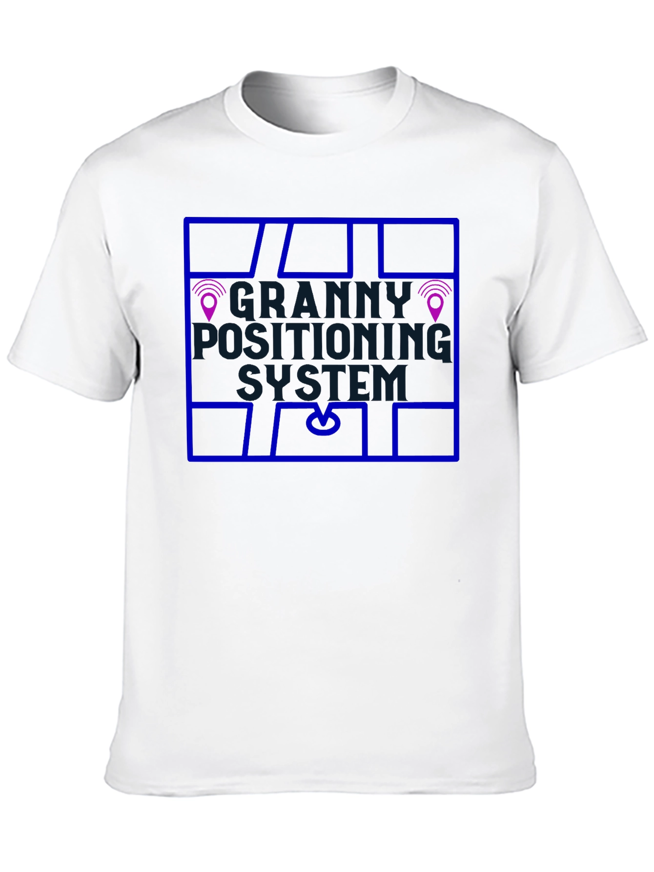 Granny Positioning System Black T-Shirt