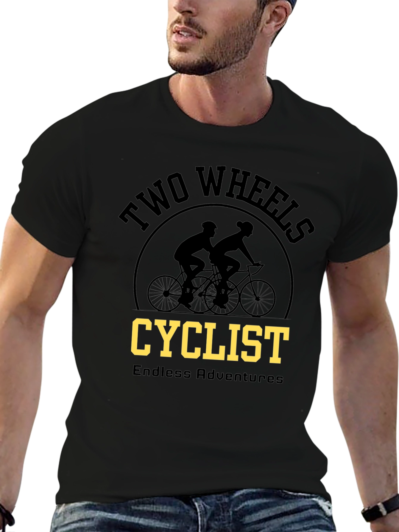 Two Wheels Cyclist Adventure T-Shirt