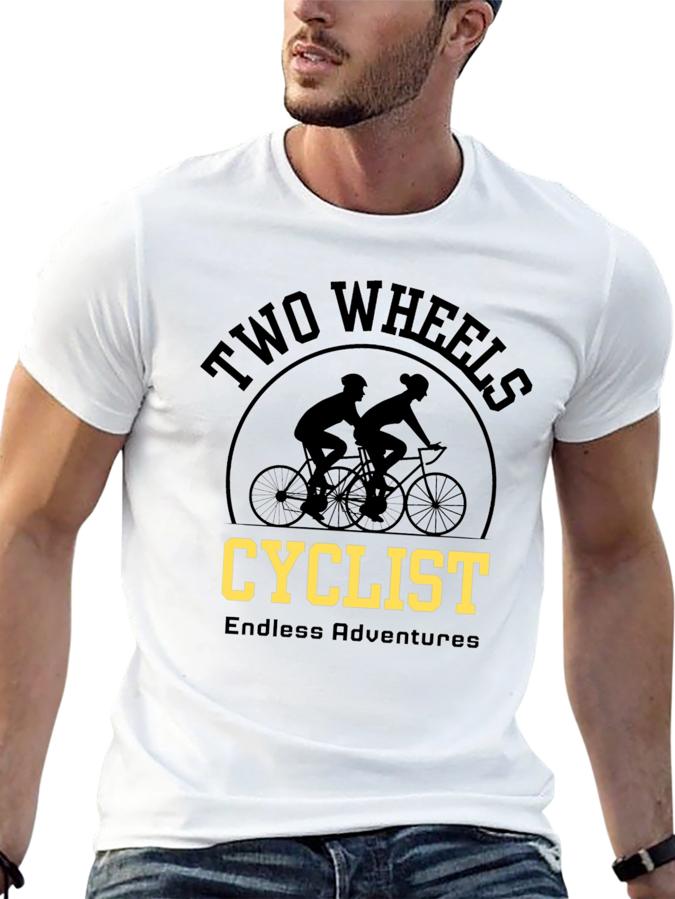 Two Wheels Cyclist Adventure T-Shirt