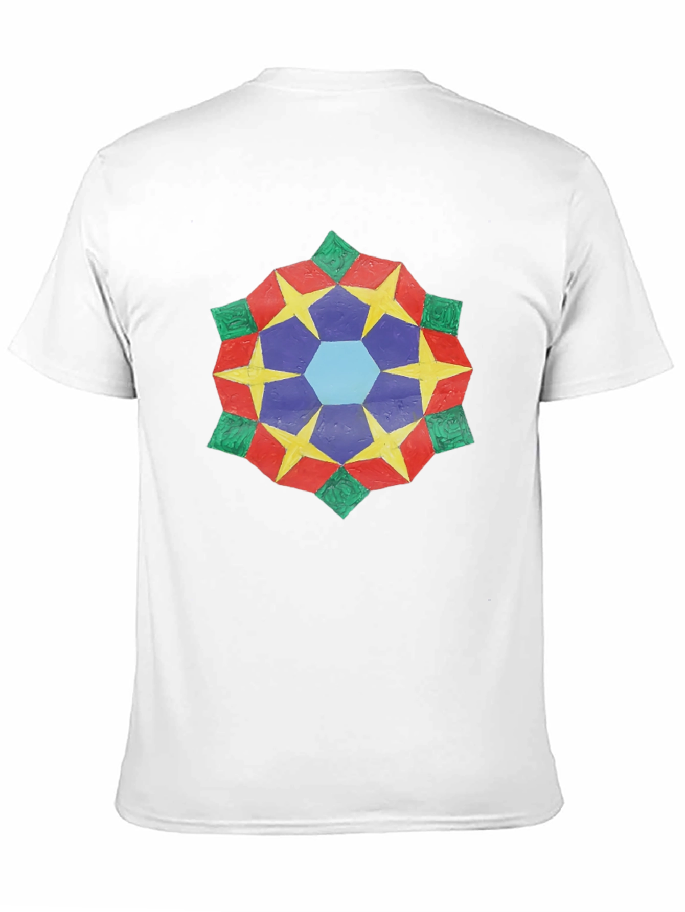 Geometric Star Mandala Black T-Shirt