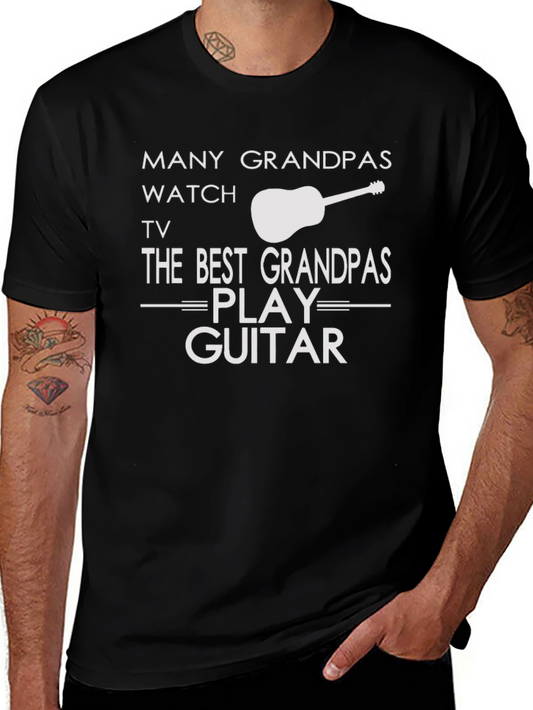 Best Grandpas Play Guitar T-Shirt