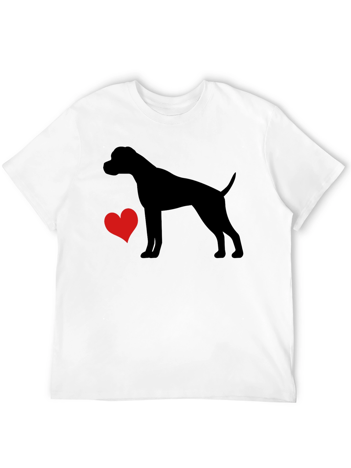 Dog Lover T-Shirt - Heart & Canine Silhouette