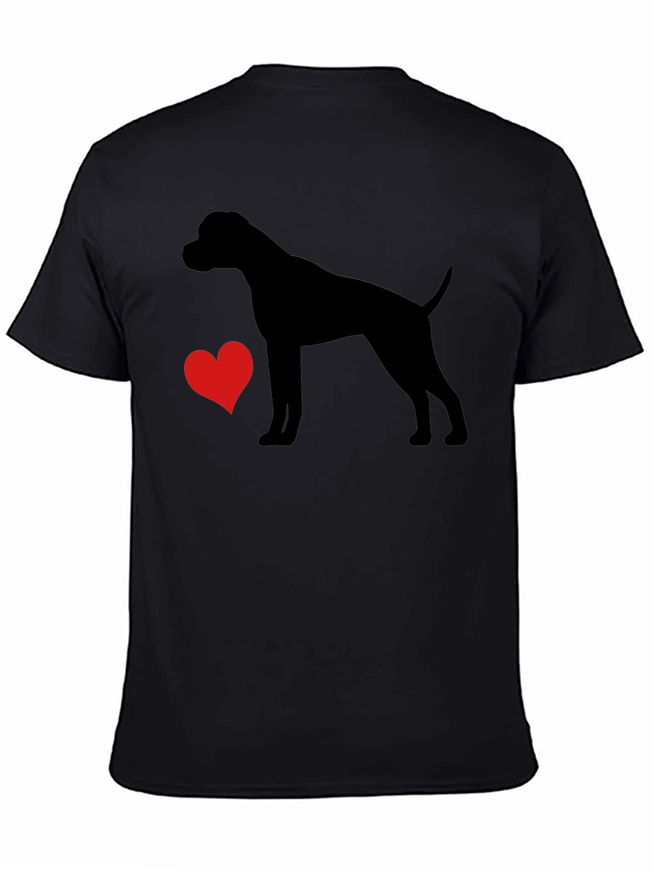 Dog Lover T-Shirt - Heart & Canine Silhouette