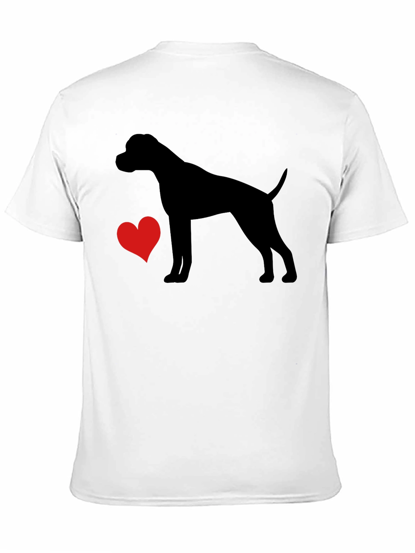 Dog Lover T-Shirt - Heart & Canine Silhouette
