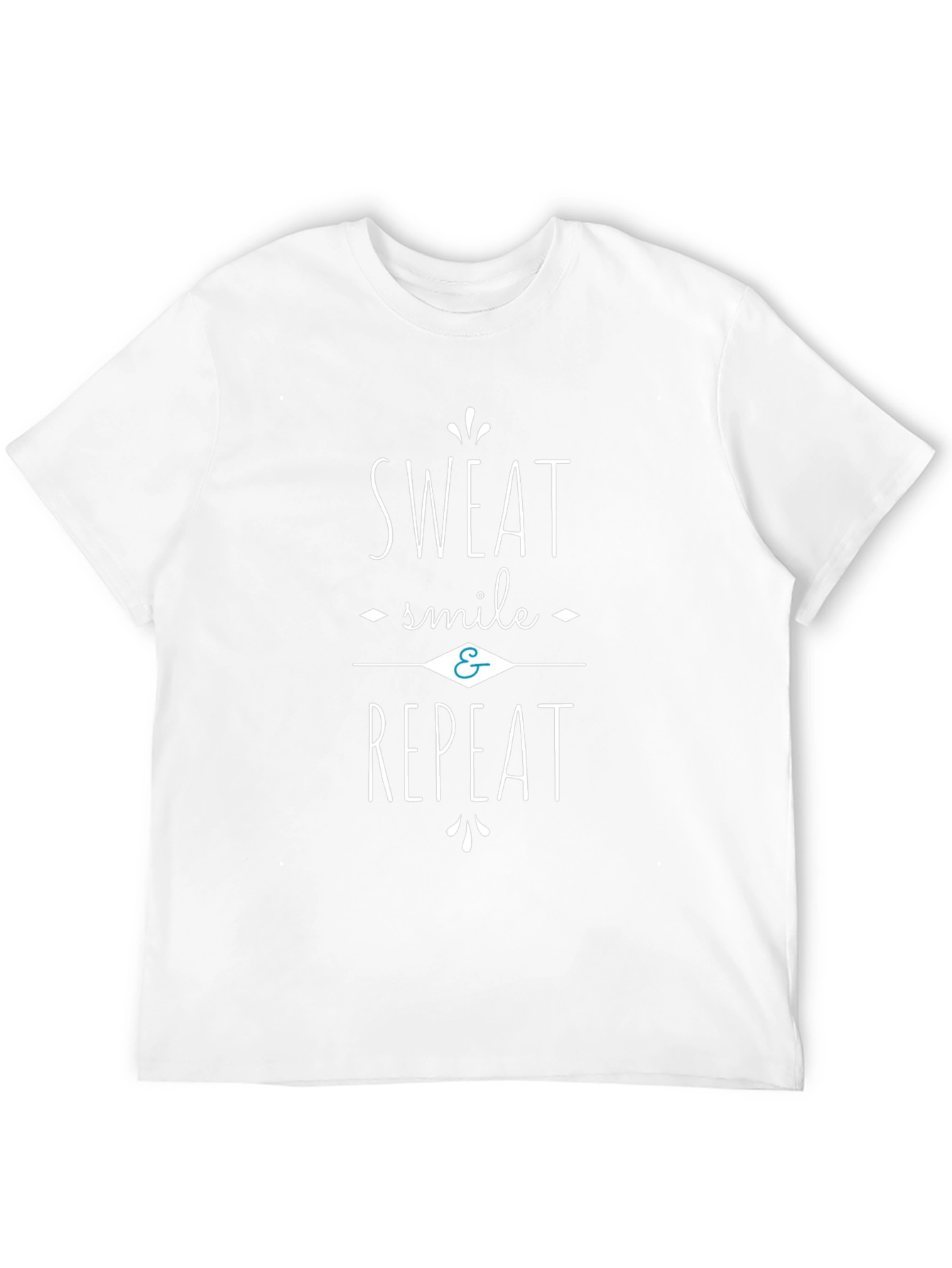 Sweat Smile Repeat Black Graphic Tee Shirt