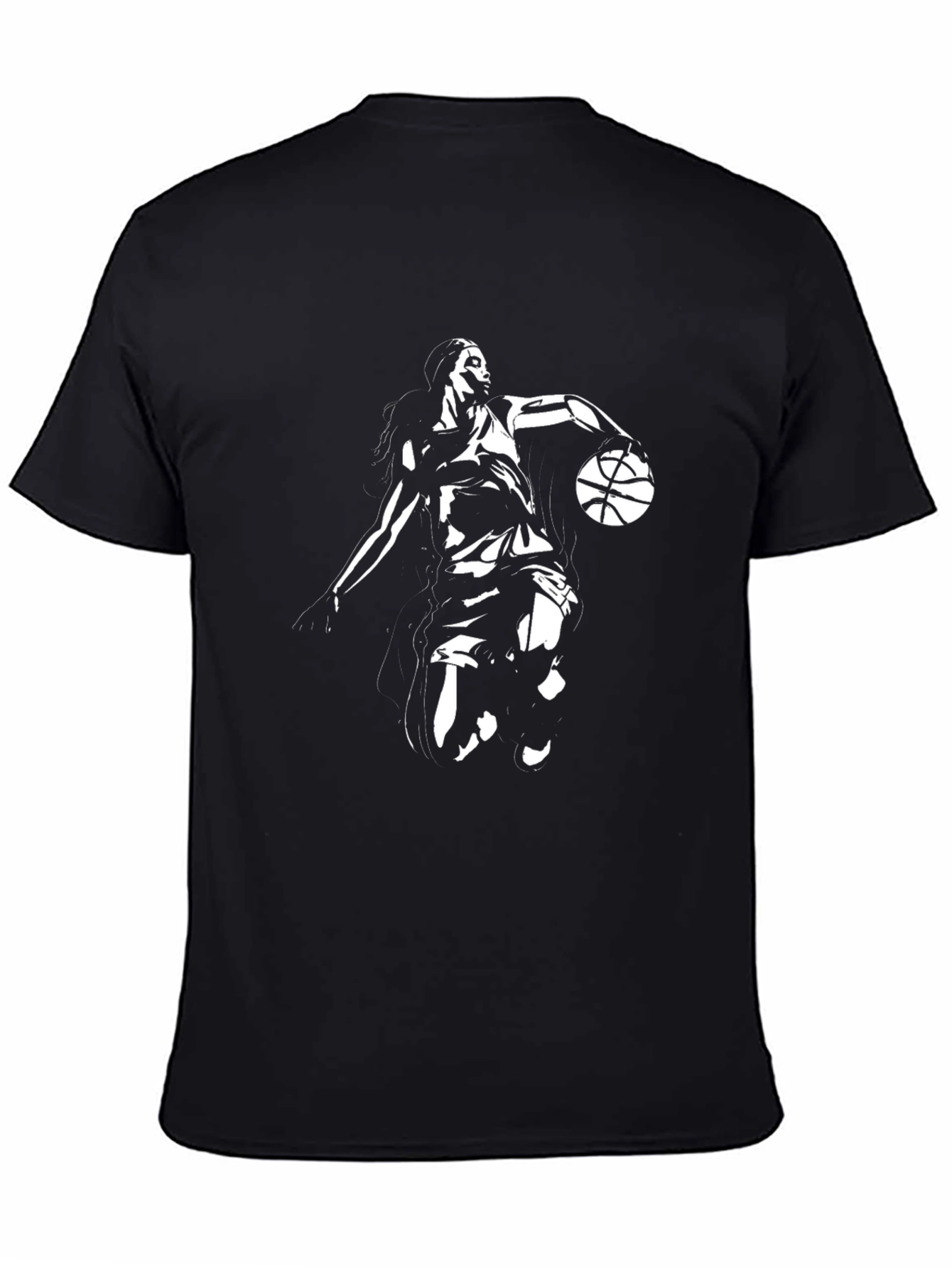 Basketball Player Graphic Black T-Shirt