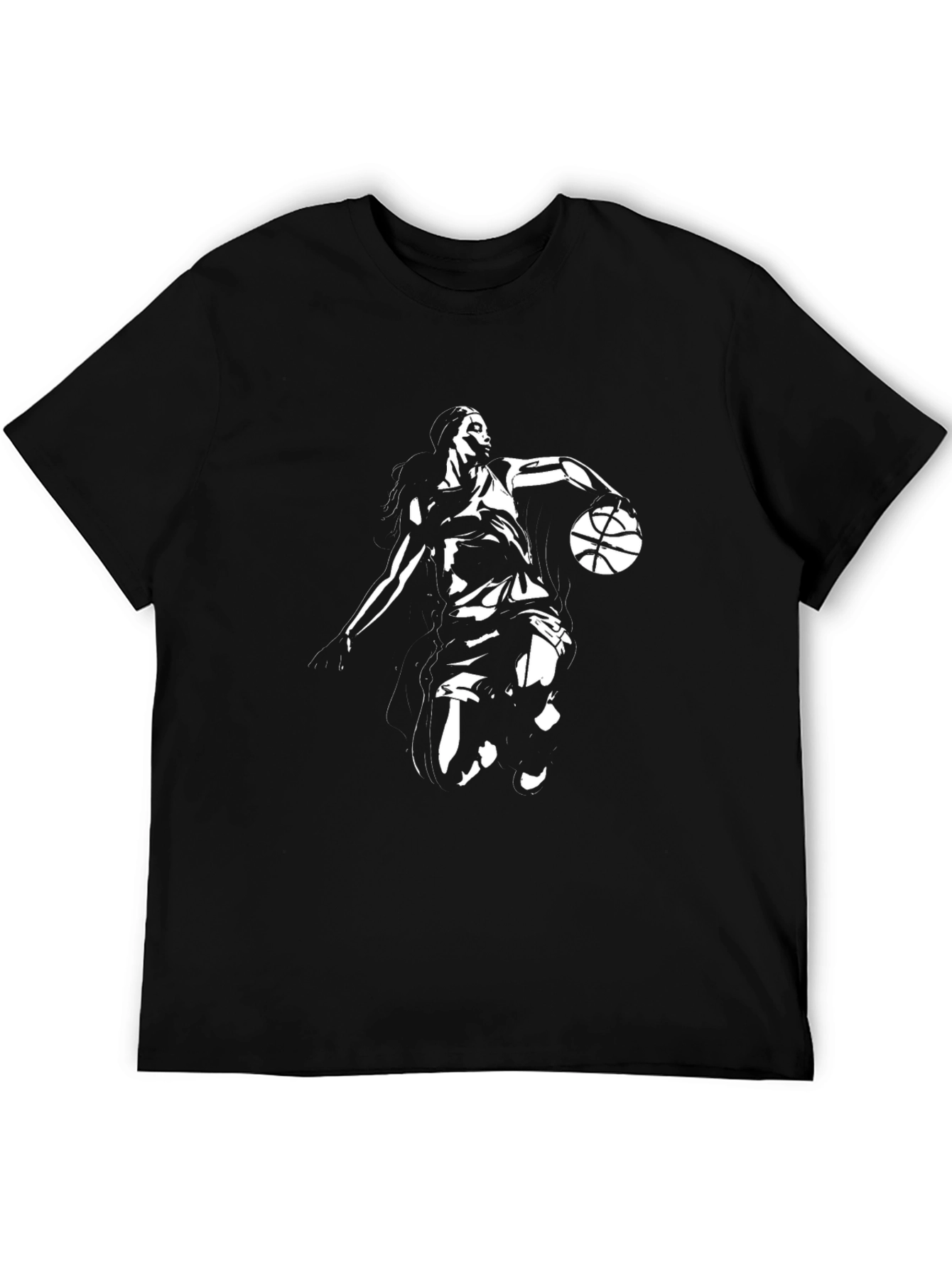 Basketball Player Graphic Black T-Shirt