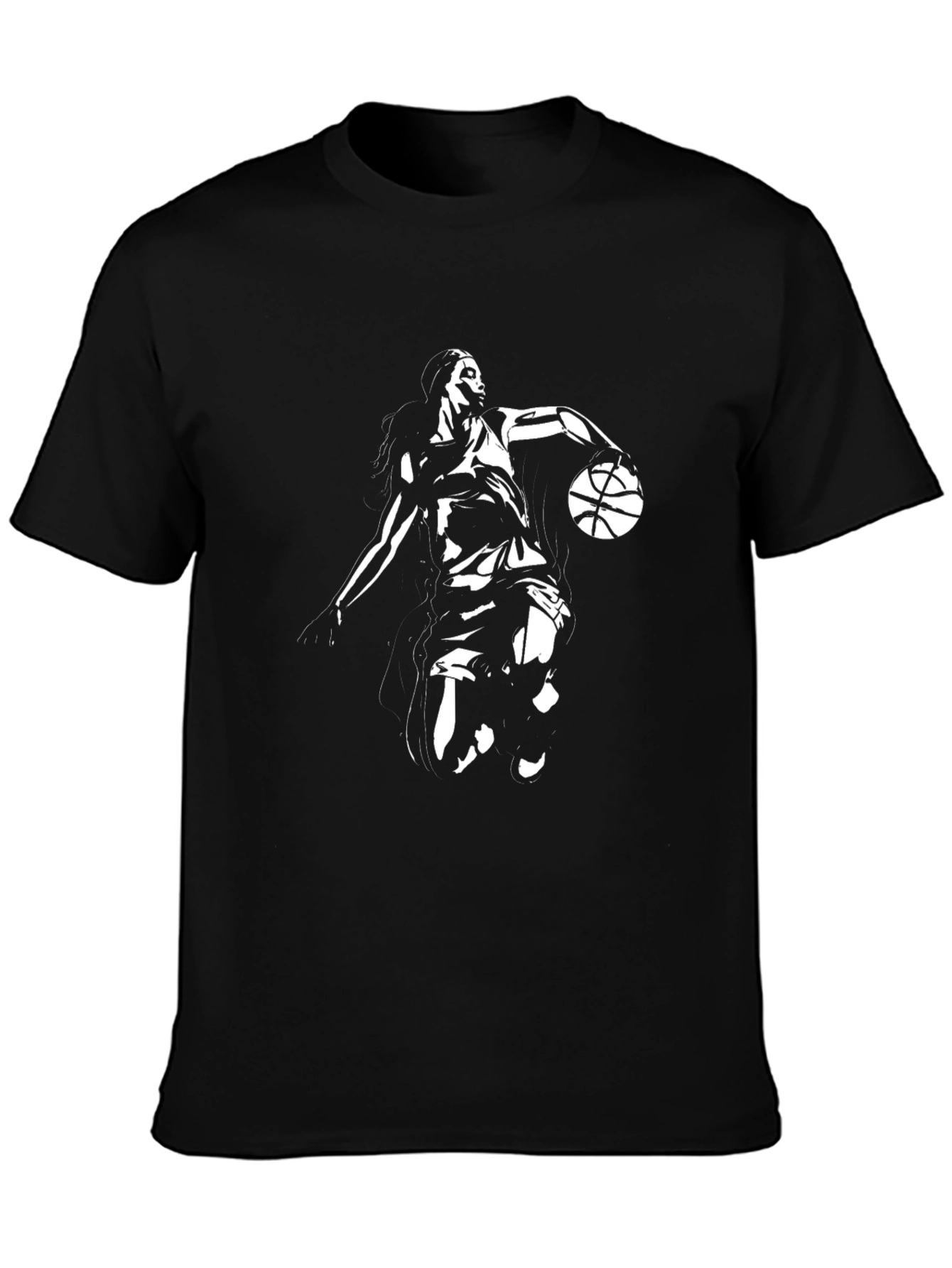 Basketball Player Graphic Black T-Shirt
