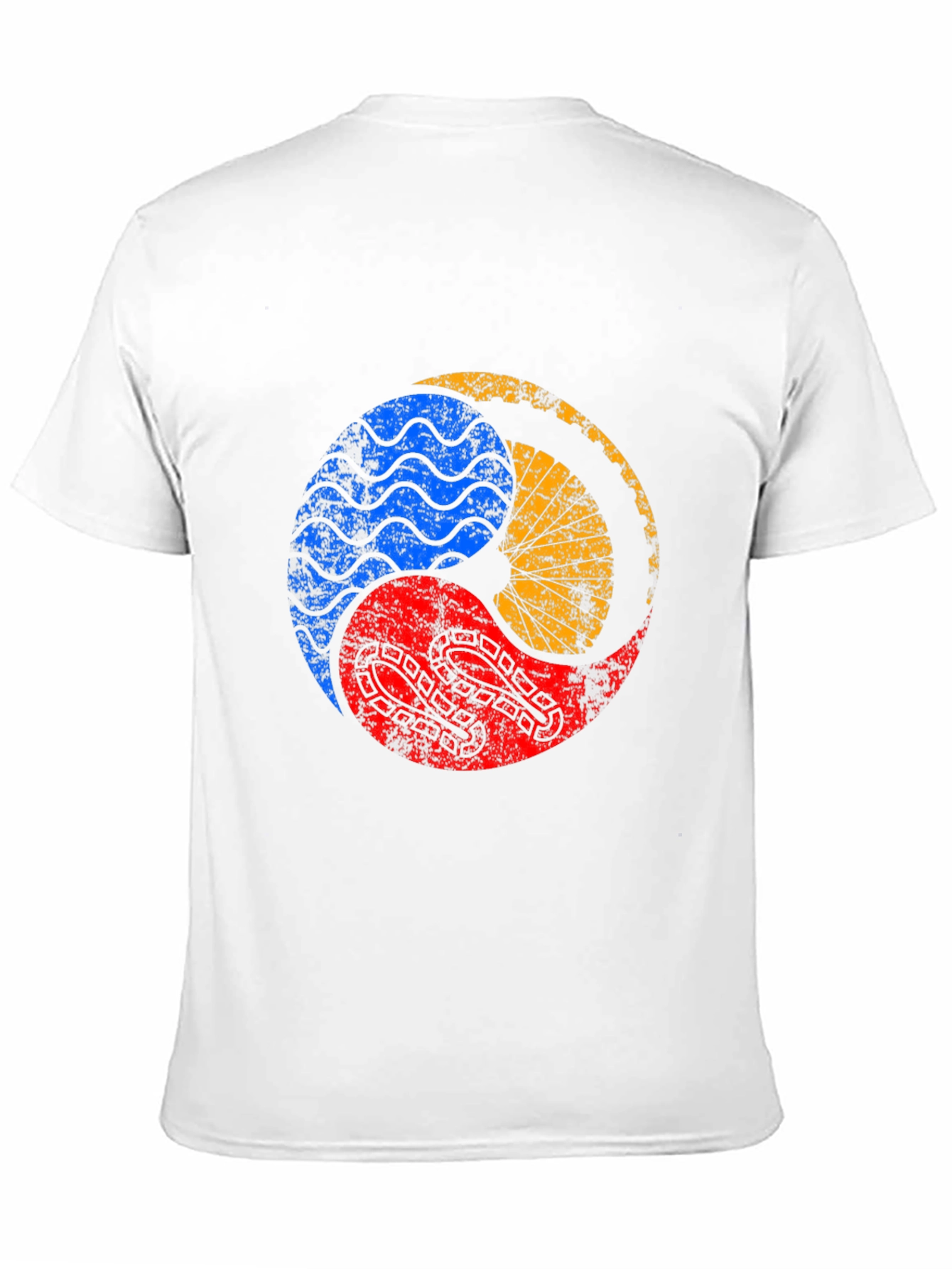 Yin Yang Elements Graphic Tee - Black