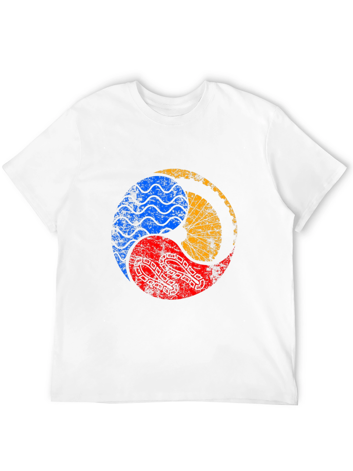 Yin Yang Elements Graphic Tee - Black