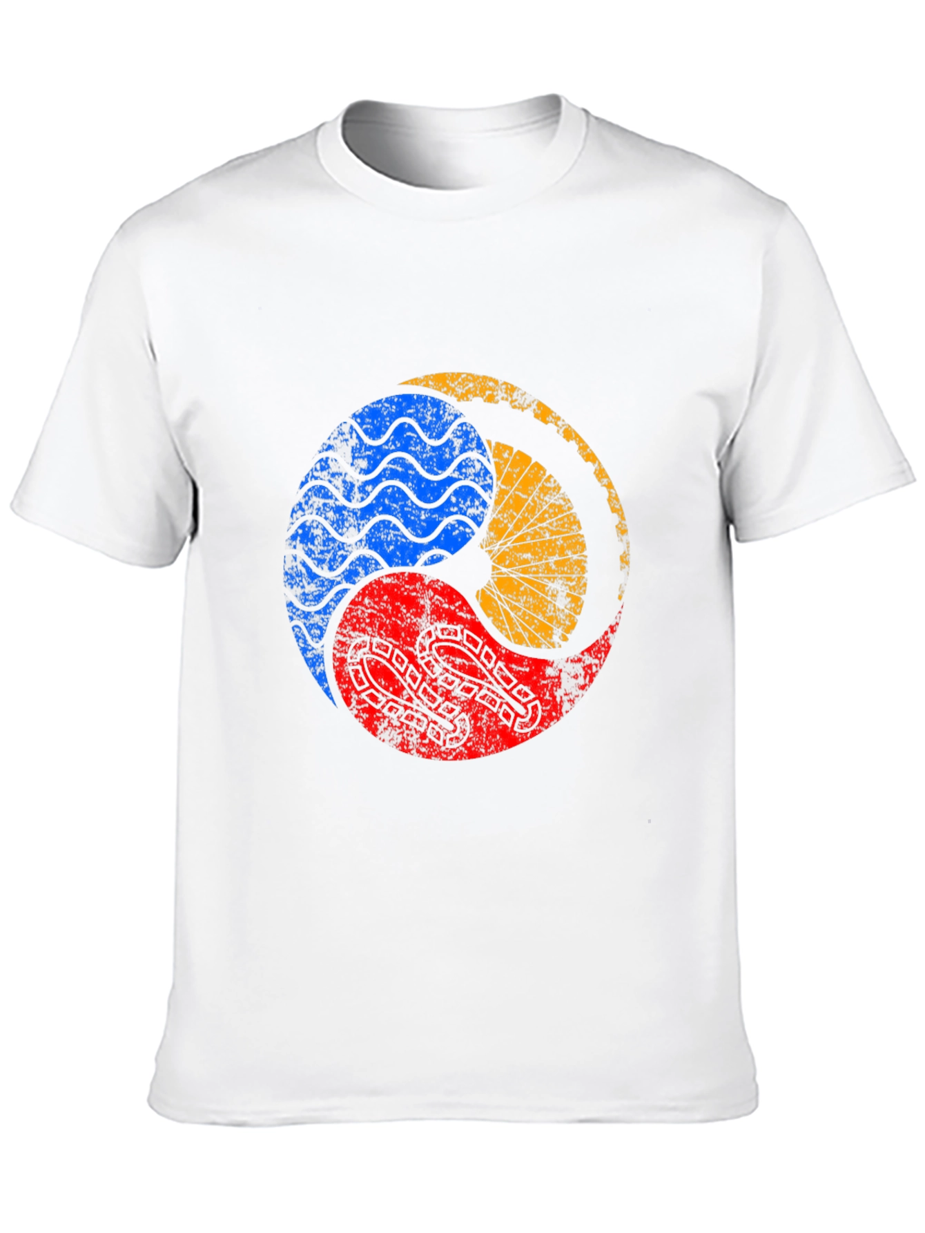 Yin Yang Elements Graphic Tee - Black