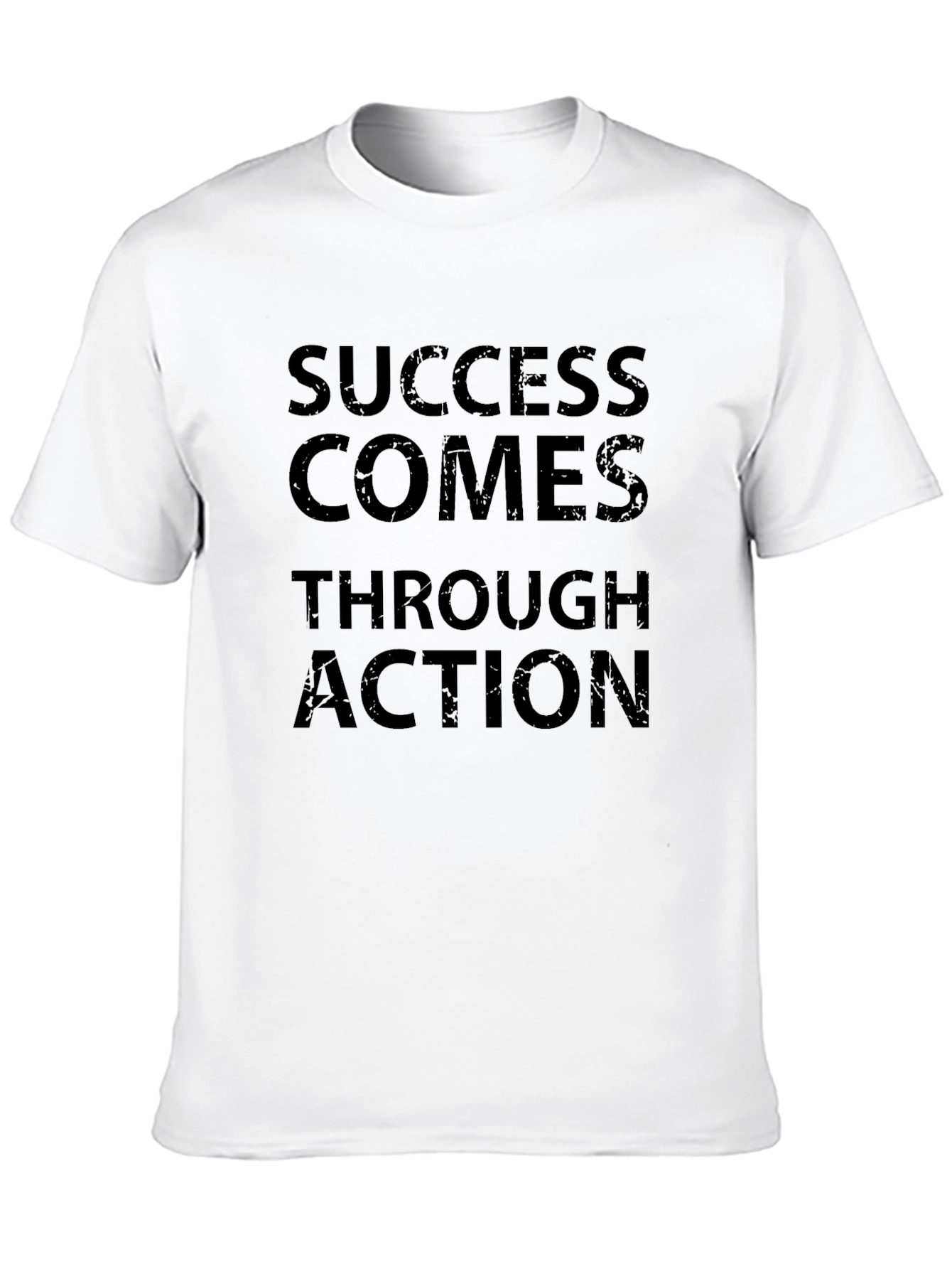 Success Through Action Black Graphic Tee