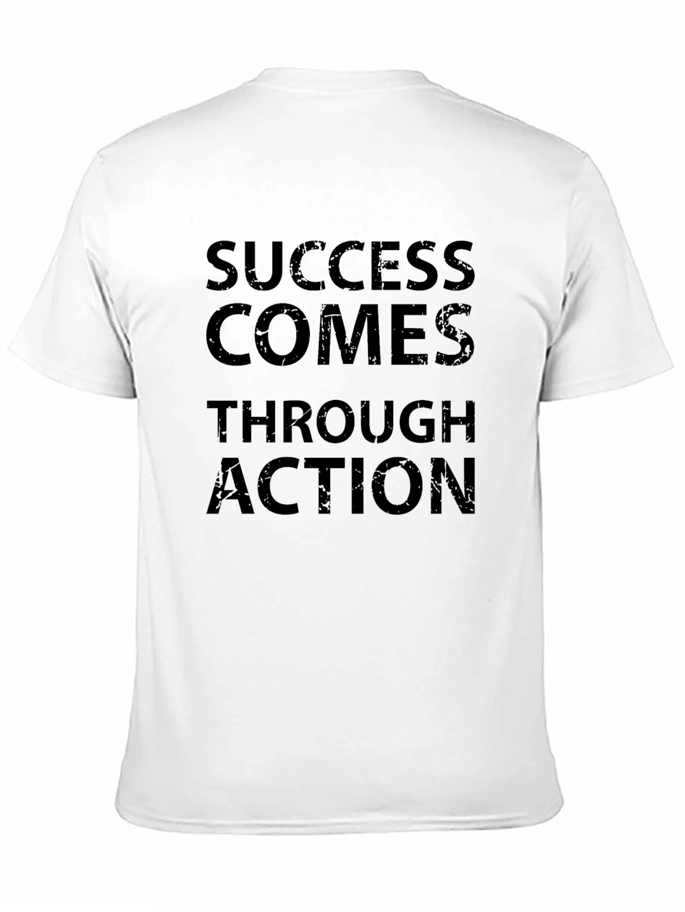 Success Through Action Black Graphic Tee