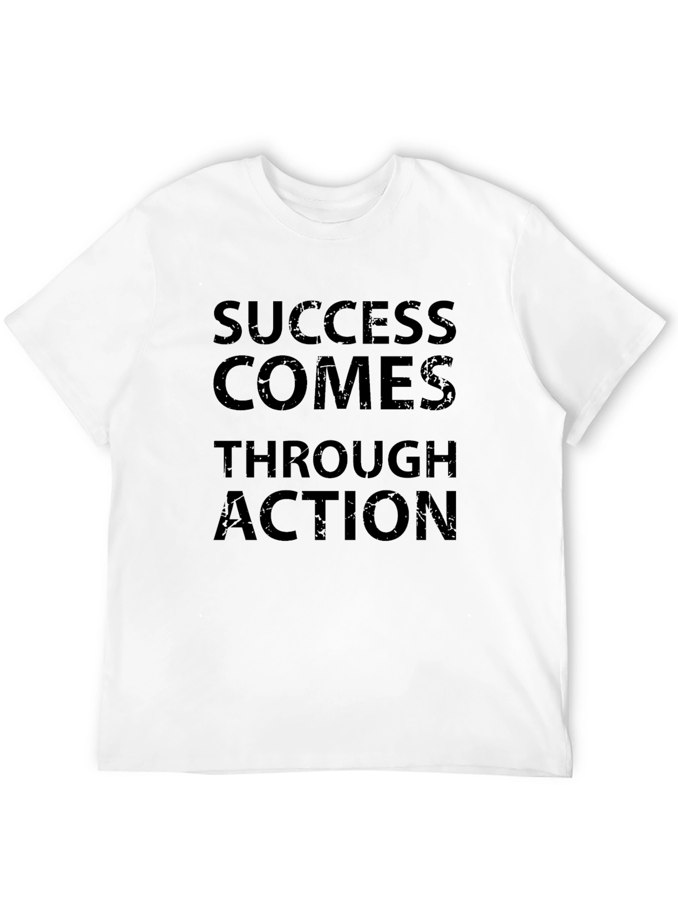 Success Through Action Black Graphic Tee