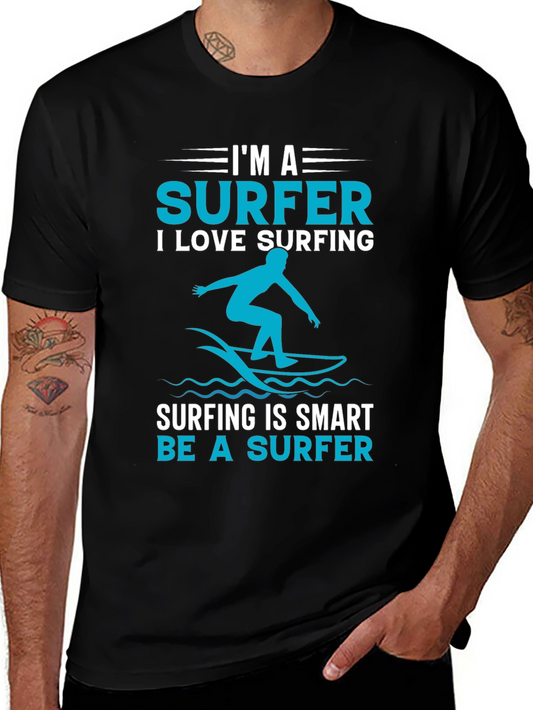 Surfer Graphic T-Shirt - Love Surfing Tee