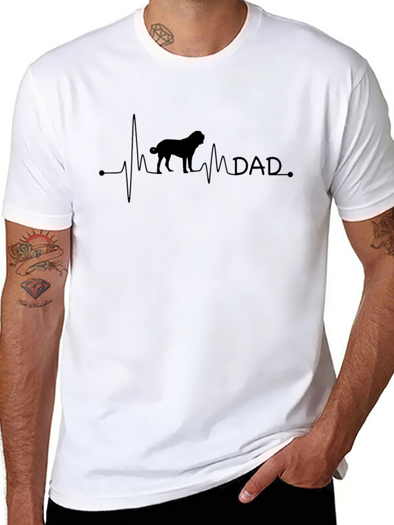 Dog Dad Heartbeat T-Shirt