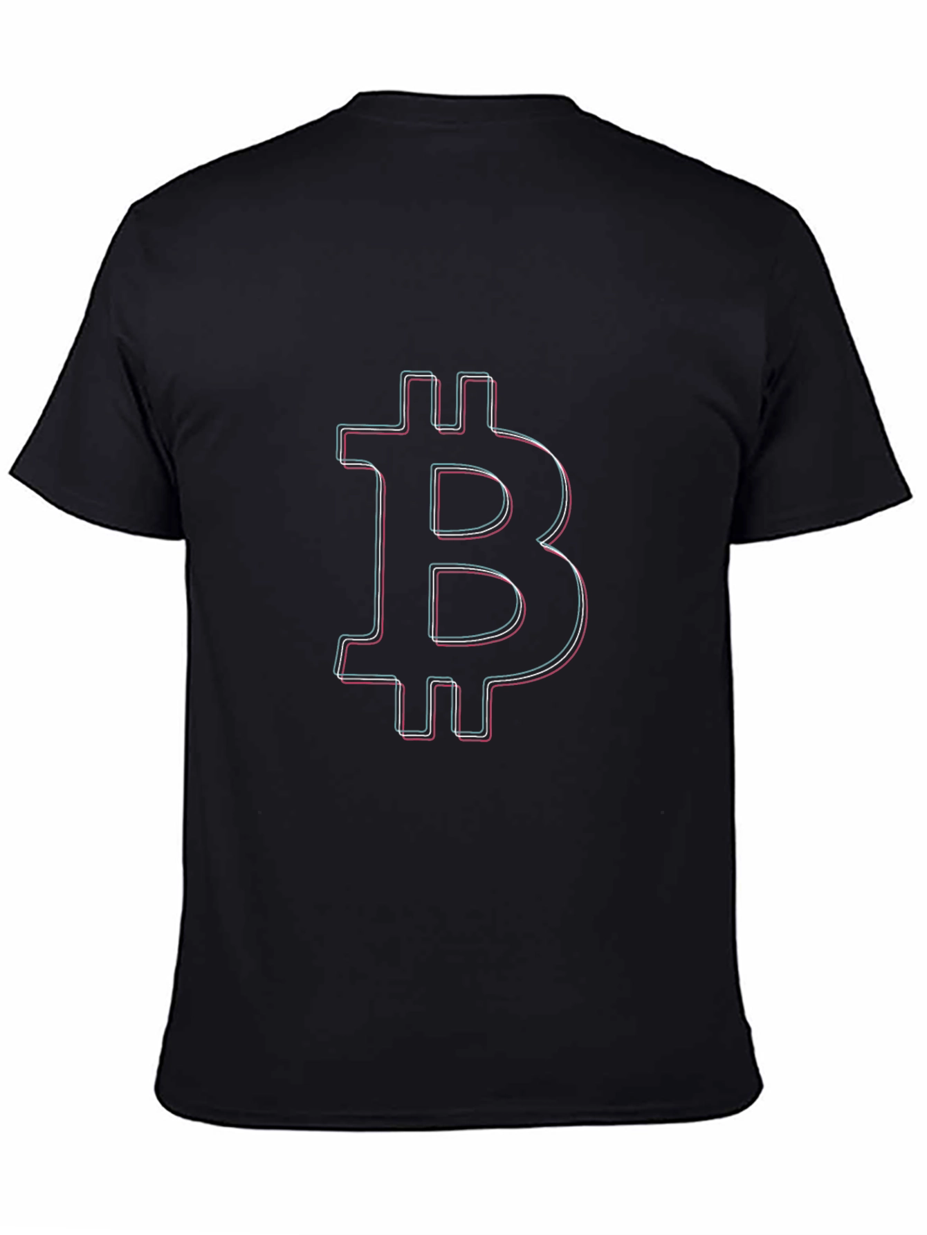 Bitcoin Outline Black T-Shirt - Crypto Currency Tee