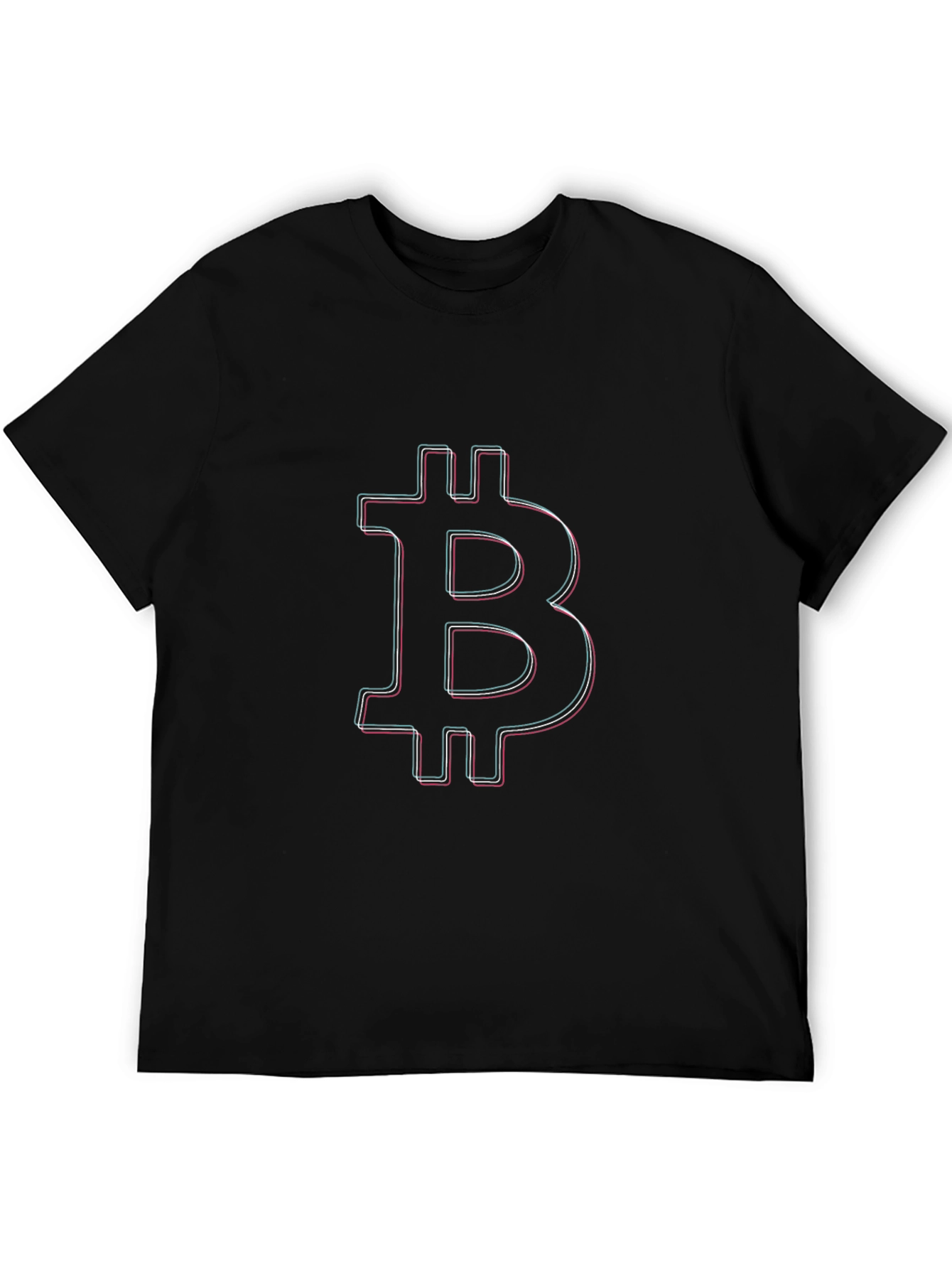 Bitcoin Outline Black T-Shirt - Crypto Currency Tee