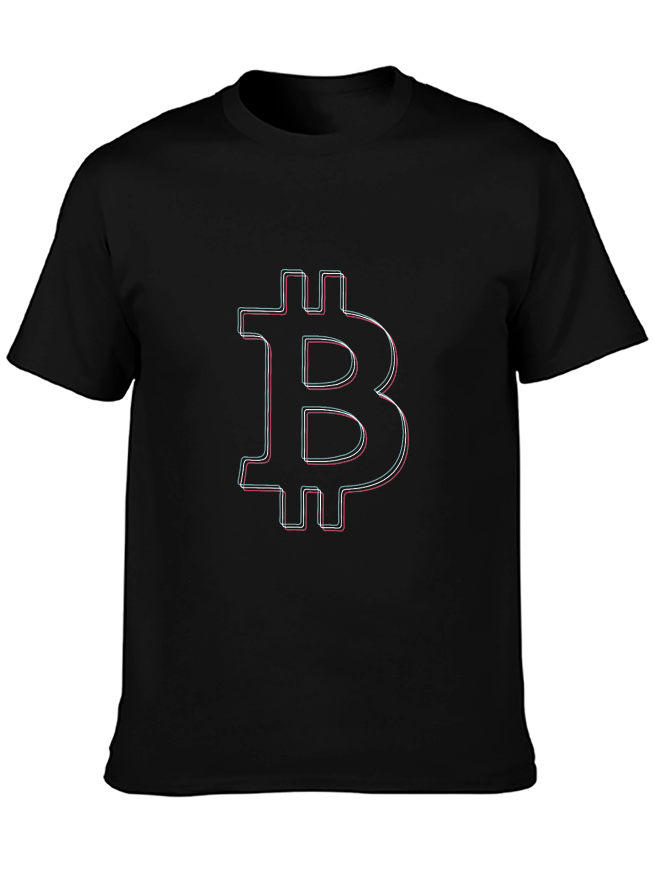 Bitcoin Outline Black T-Shirt - Crypto Currency Tee