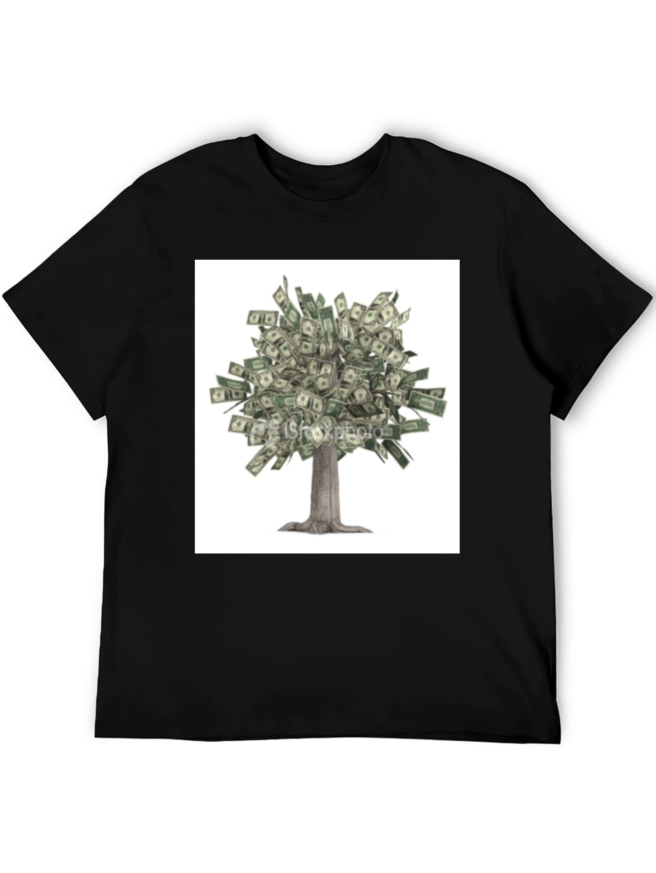 Money Tree Graphic Tee - Unisex Black T-Shirt