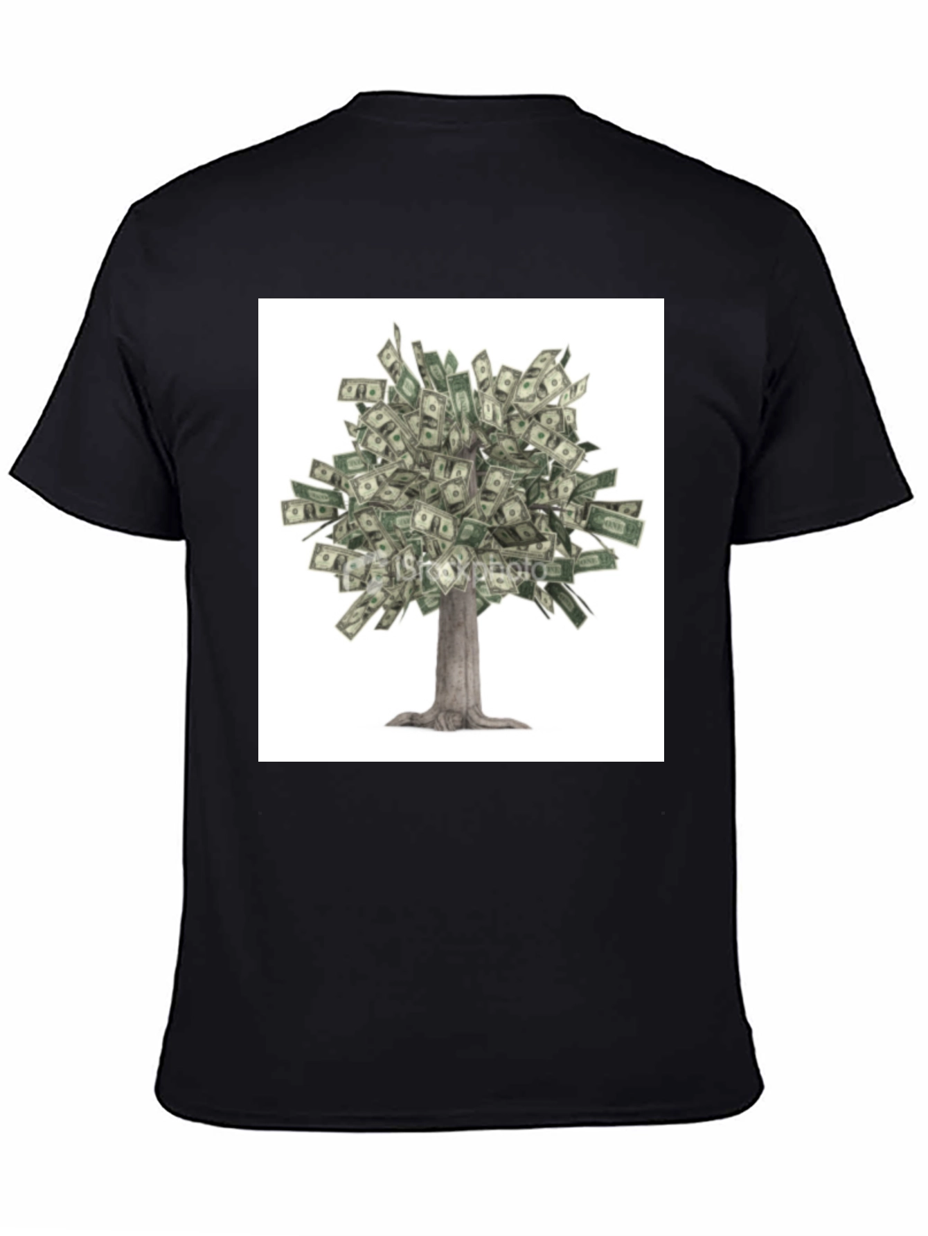 Money Tree Graphic Tee - Unisex Black T-Shirt