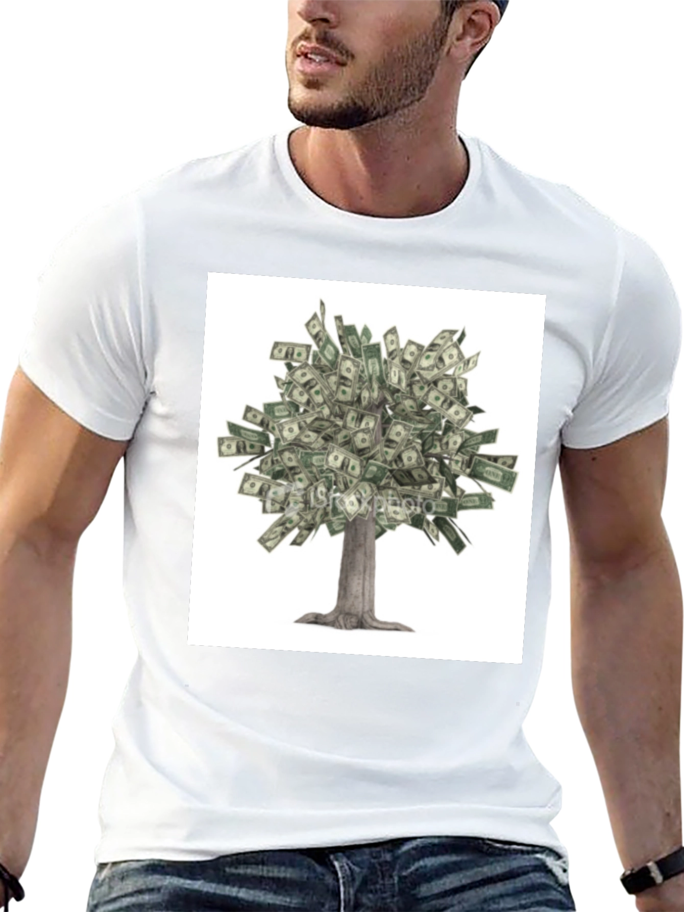 Money Tree Graphic Tee - Unisex Black T-Shirt