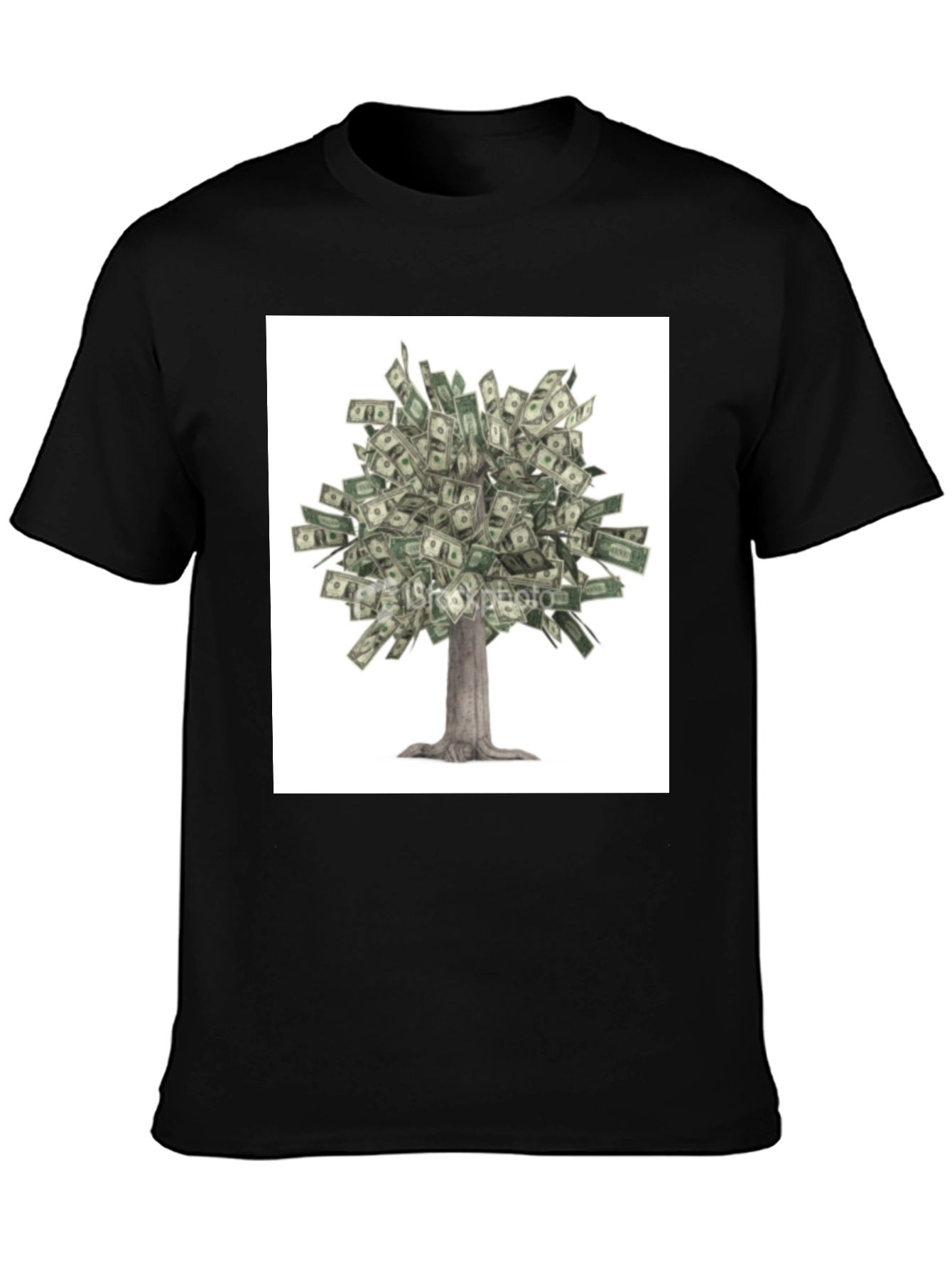 Money Tree Graphic Tee - Unisex Black T-Shirt
