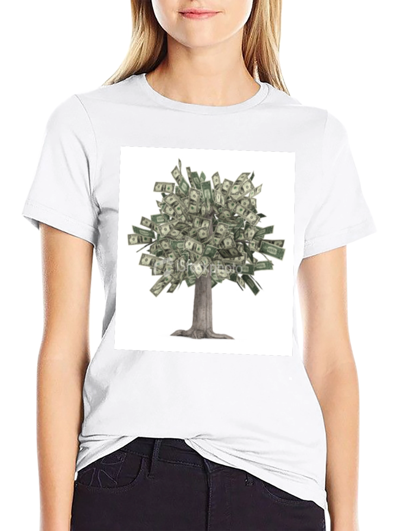 Money Tree Graphic Tee - Unisex Black T-Shirt