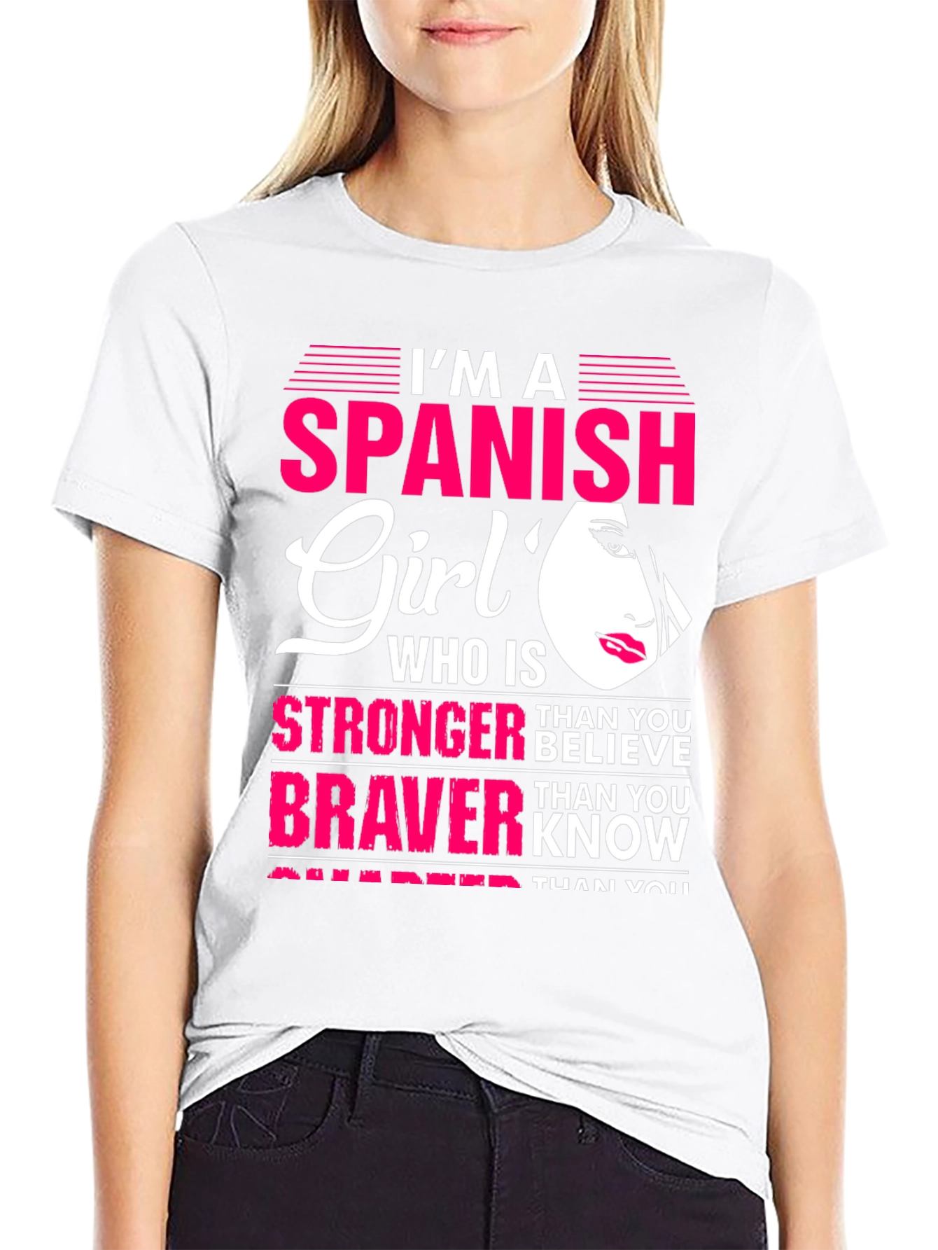 Spanish Girl Graphic Tee - Strong Brave and Smart