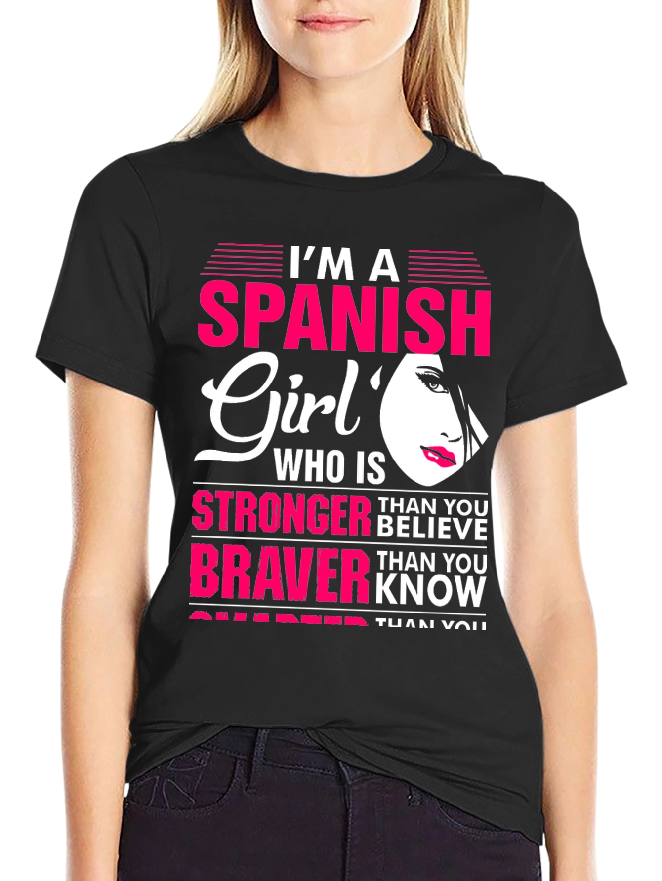 Spanish Girl Graphic Tee - Strong Brave and Smart