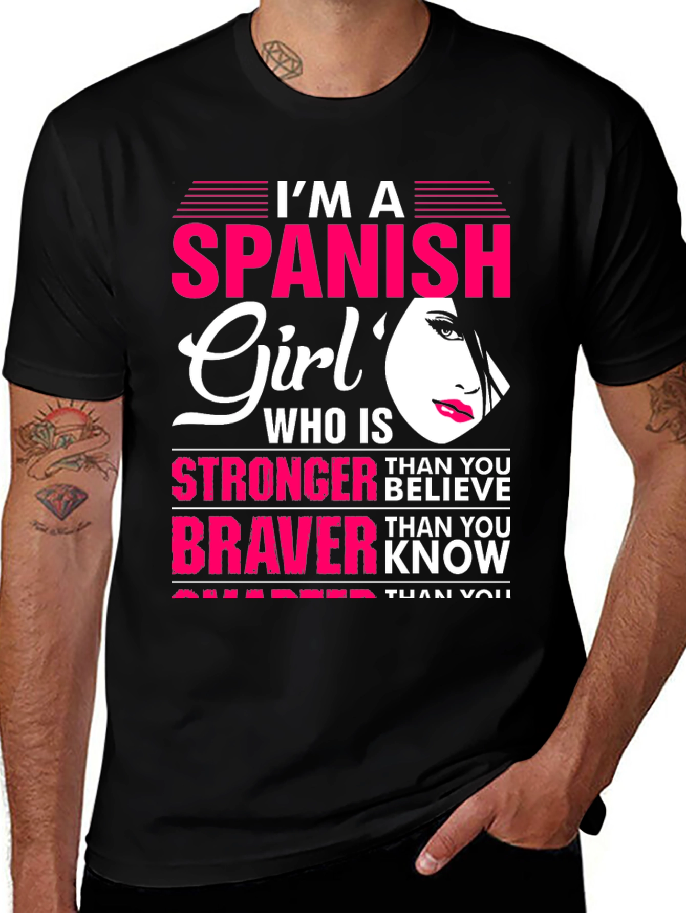 Spanish Girl Graphic Tee - Strong Brave and Smart