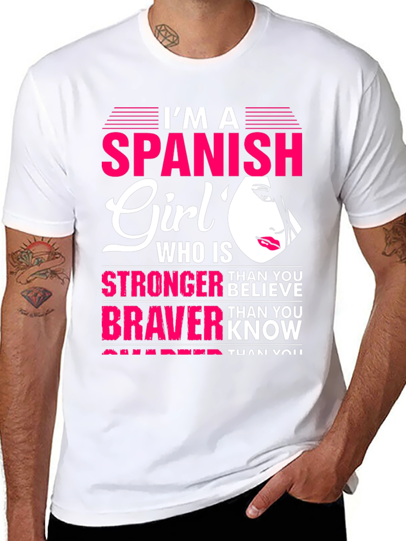 Spanish Girl Graphic Tee - Strong Brave and Smart