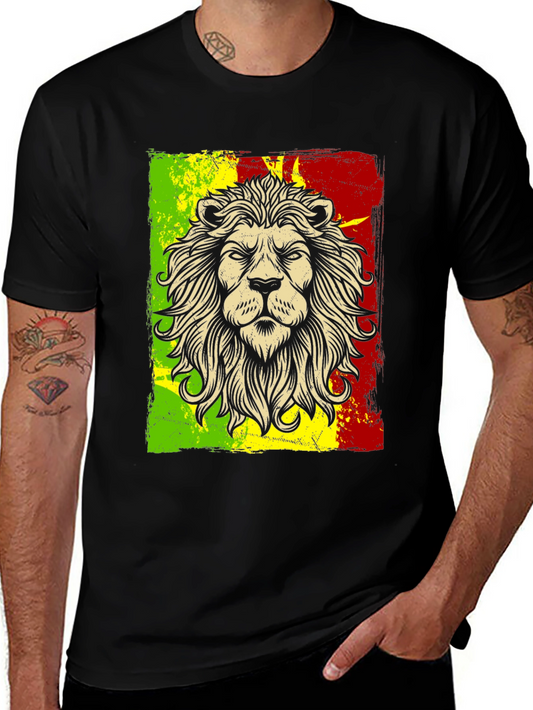 Rasta Lion Graphic T-Shirt - Reggae Style