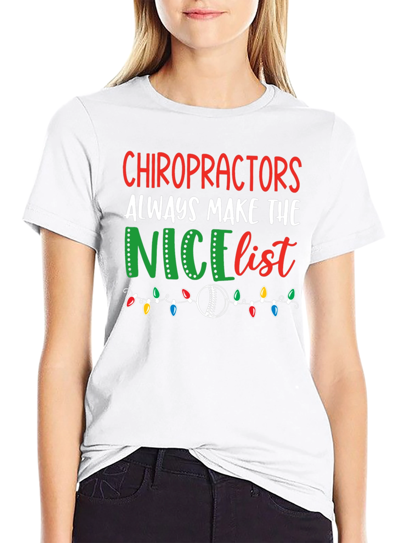 Chiropractors Nice List Christmas T-Shirt