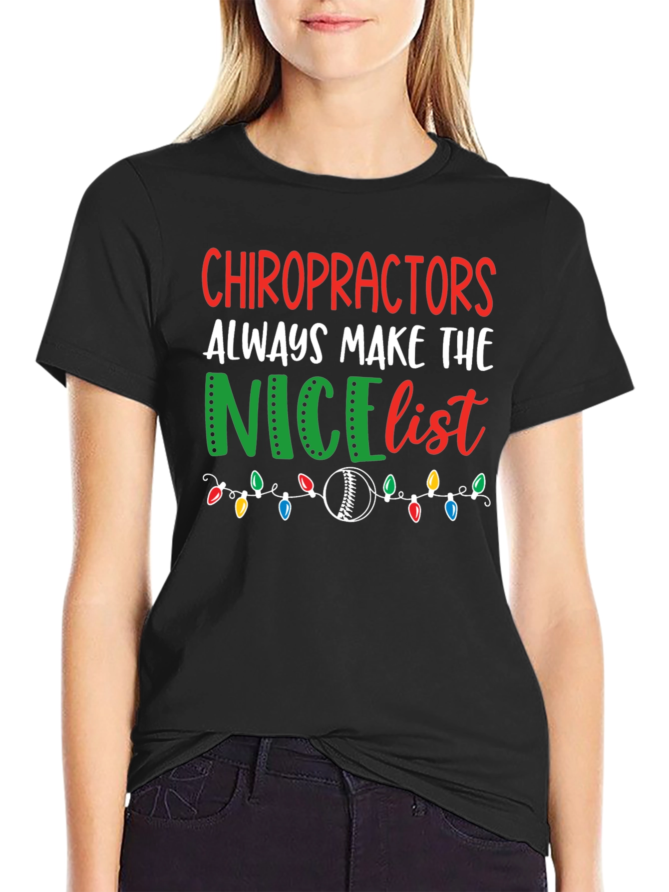Chiropractors Nice List Christmas T-Shirt
