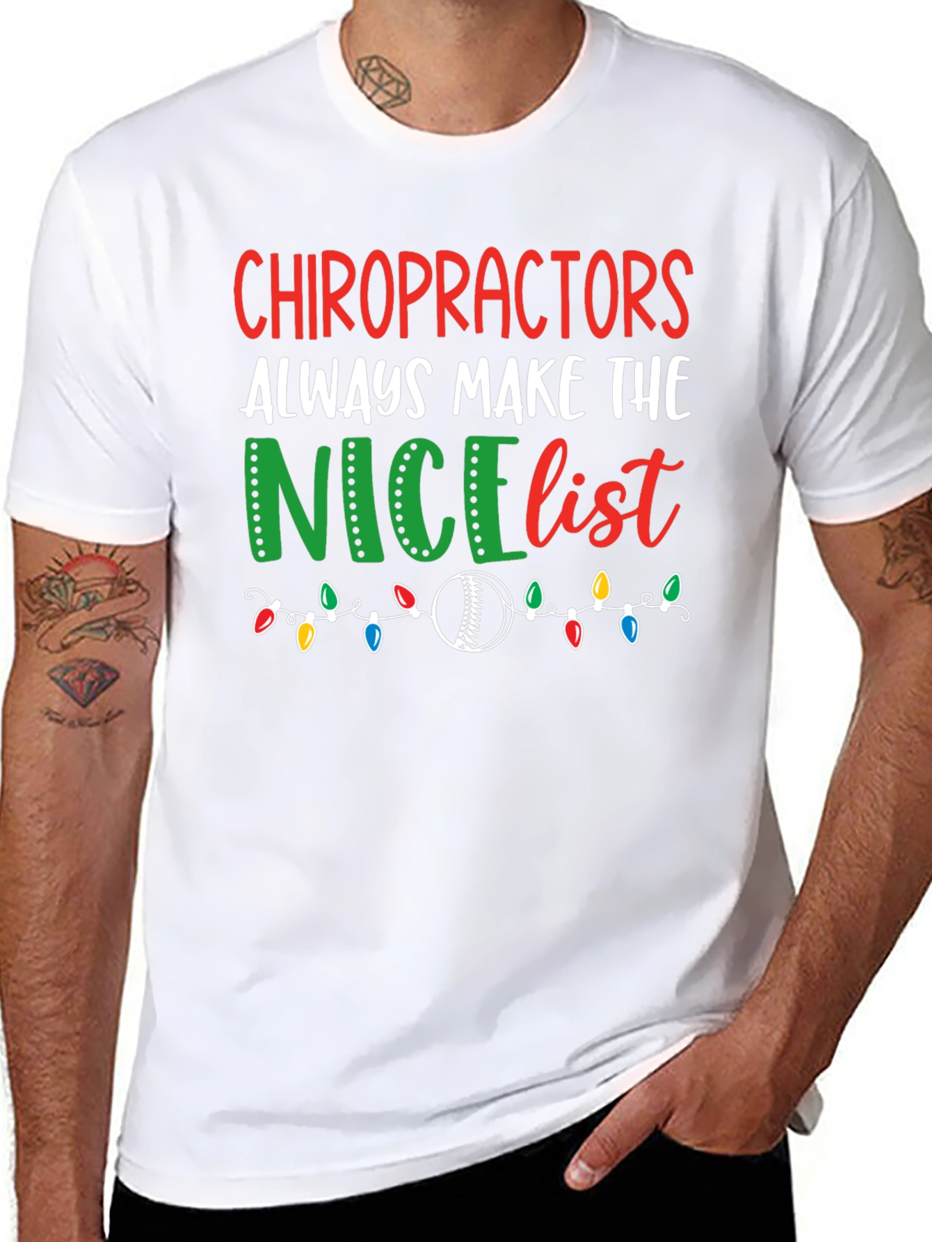 Chiropractors Nice List Christmas T-Shirt